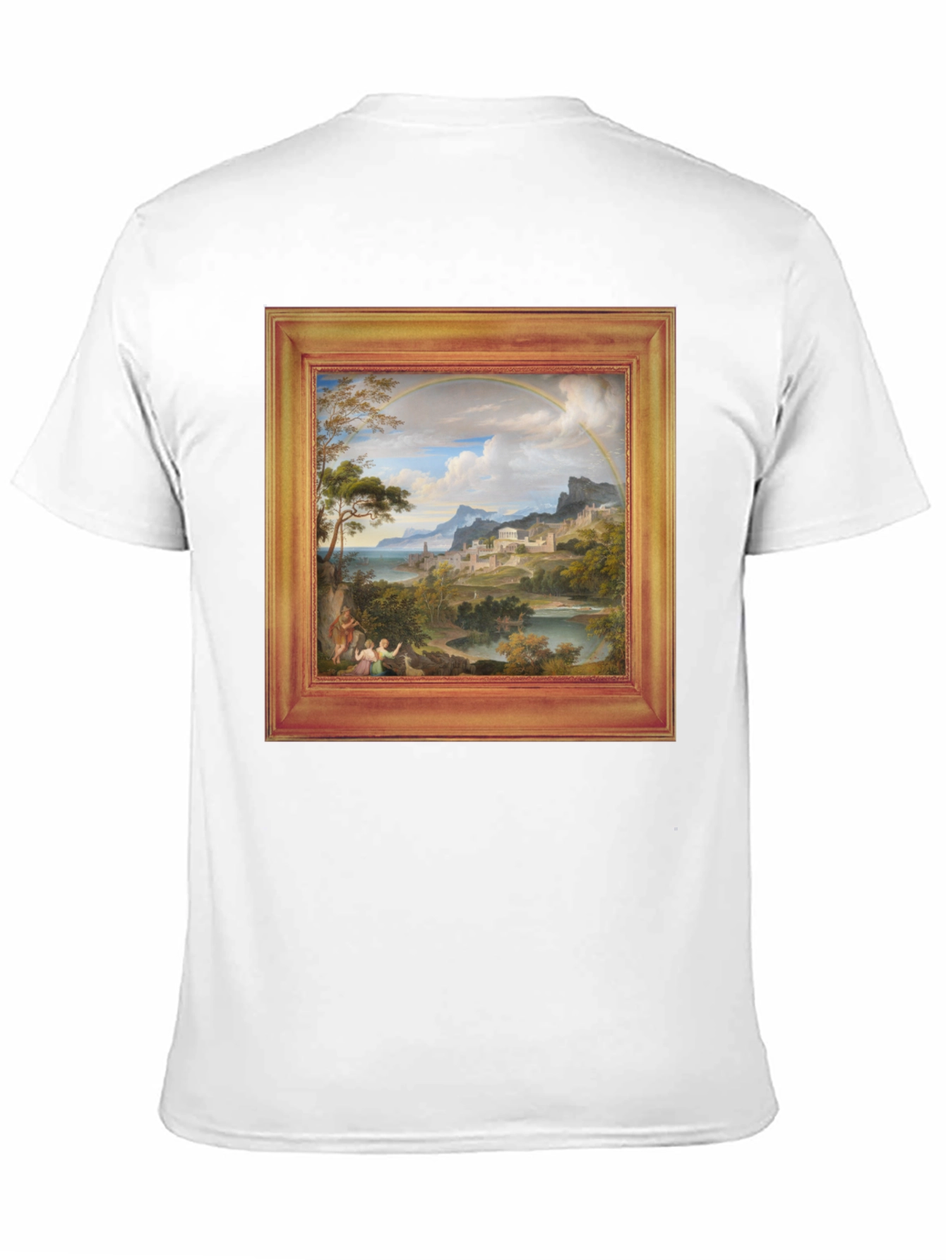 Art Inspired Graphic Tee - Unique Framed Landscape Design