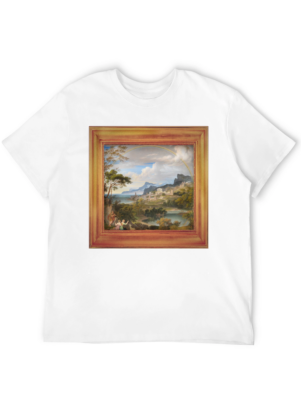 Art Inspired Graphic Tee - Unique Framed Landscape Design