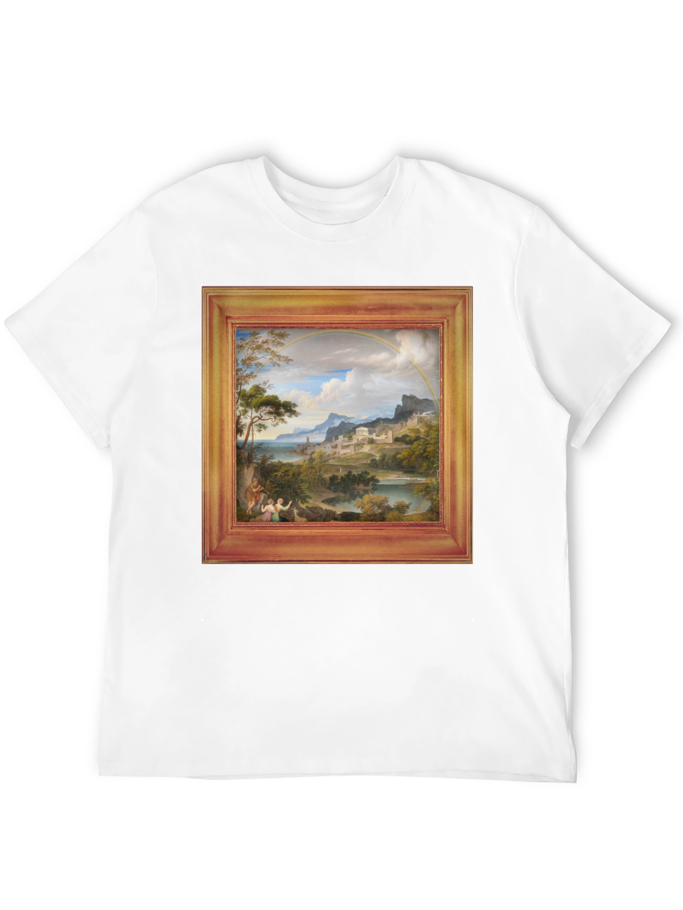 Art Inspired Graphic Tee - Unique Framed Landscape Design