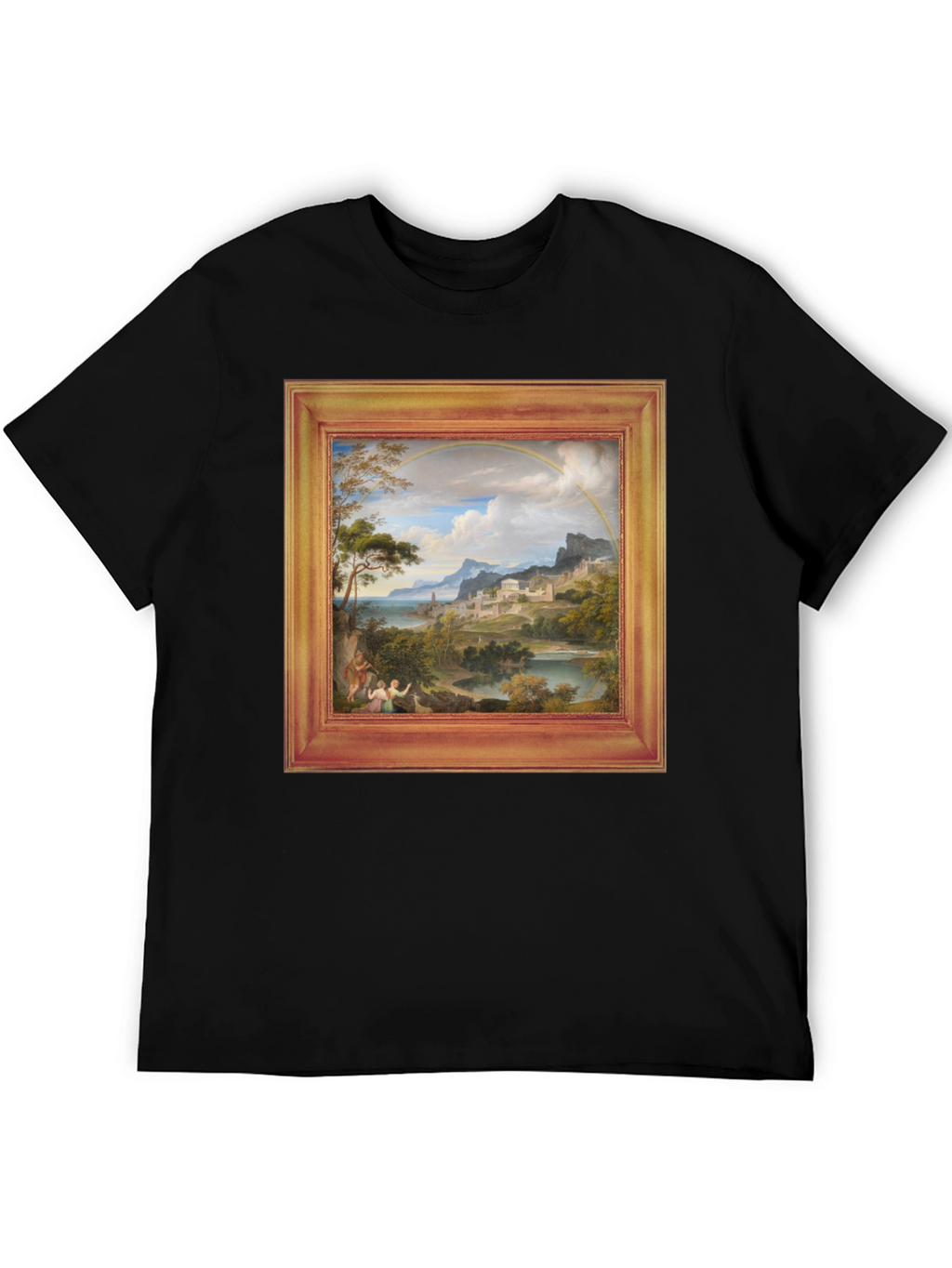 Art Inspired Graphic Tee - Unique Framed Landscape Design