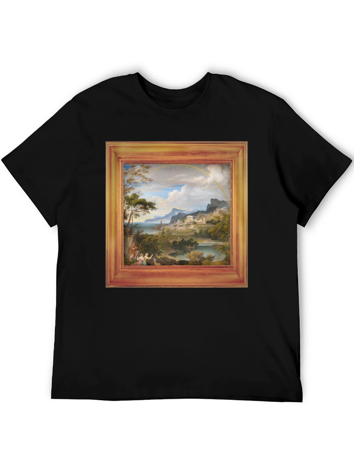 Art Inspired Graphic Tee - Unique Framed Landscape Design