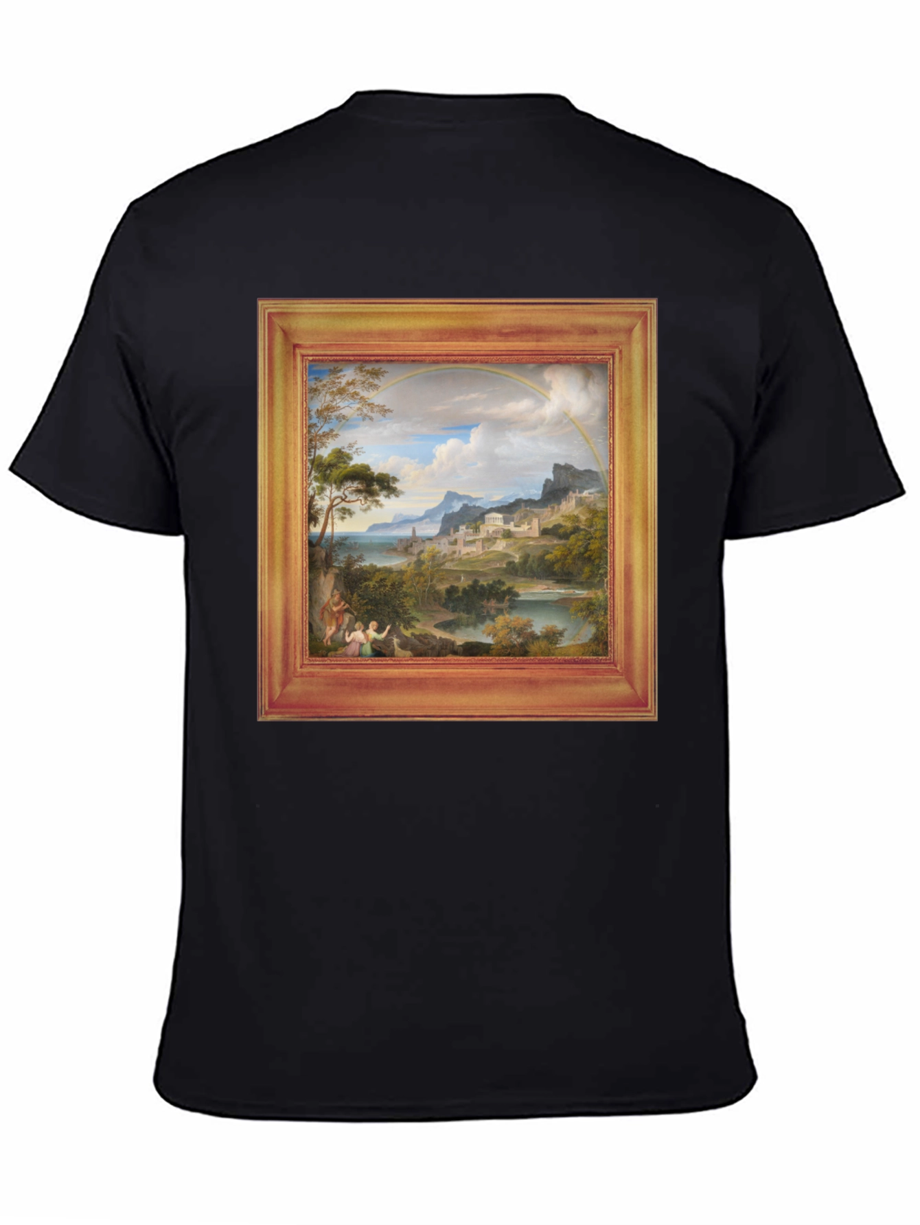 Art Inspired Graphic Tee - Unique Framed Landscape Design