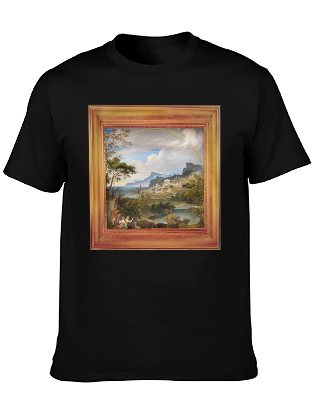 Art Inspired Graphic Tee - Unique Framed Landscape Design