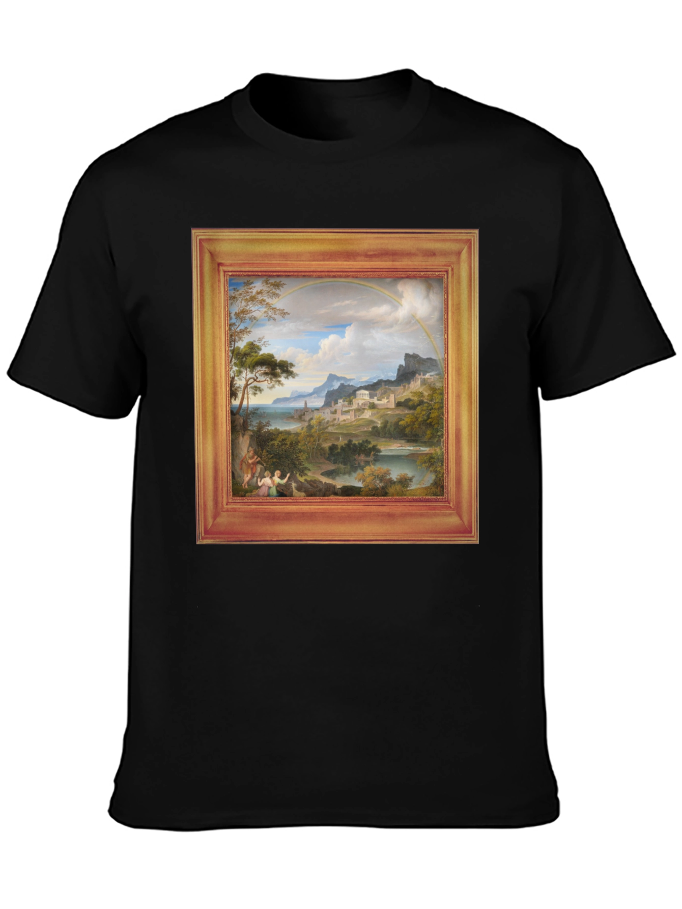 Art Inspired Graphic Tee - Unique Framed Landscape Design