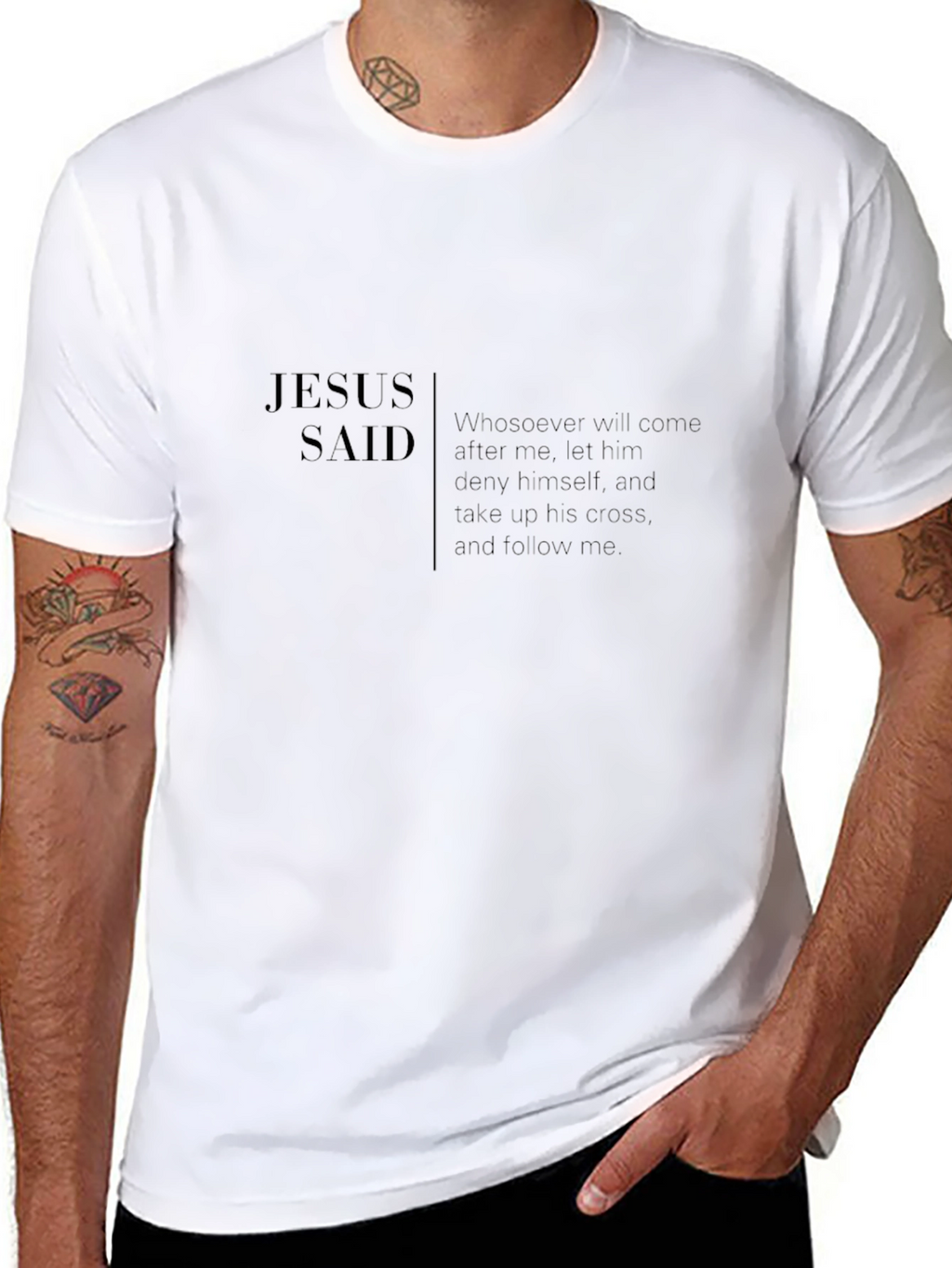 Jesus Said Black T-Shirt Christian Faith Apparel