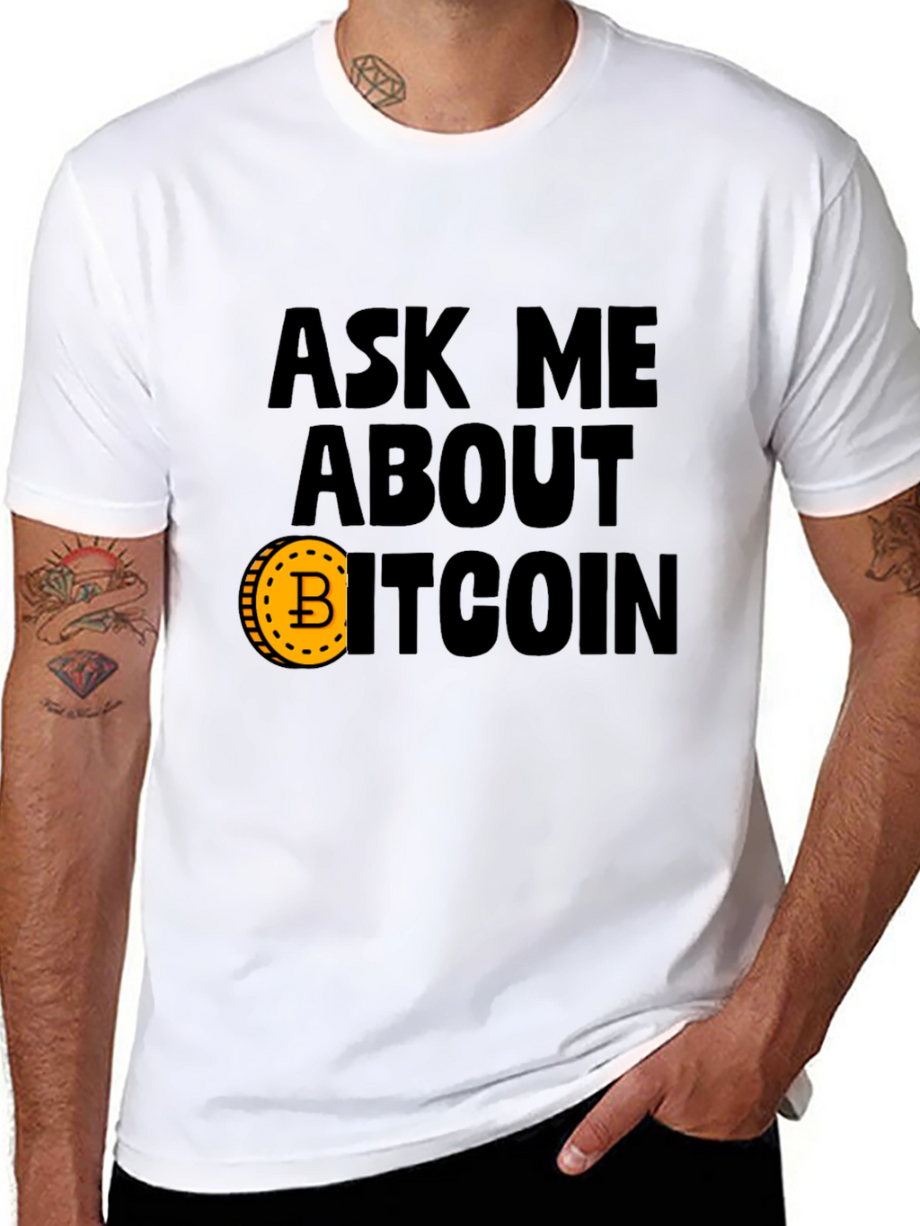 Ask Me About Bitcoin Graphic Tee