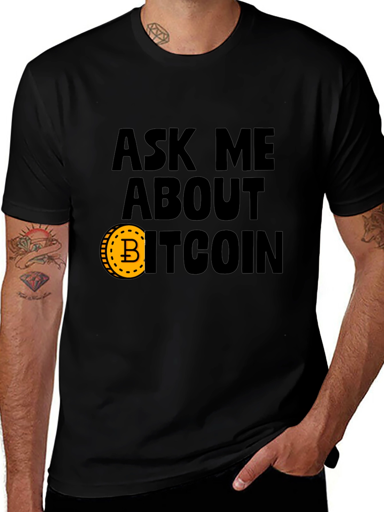 Ask Me About Bitcoin Graphic Tee
