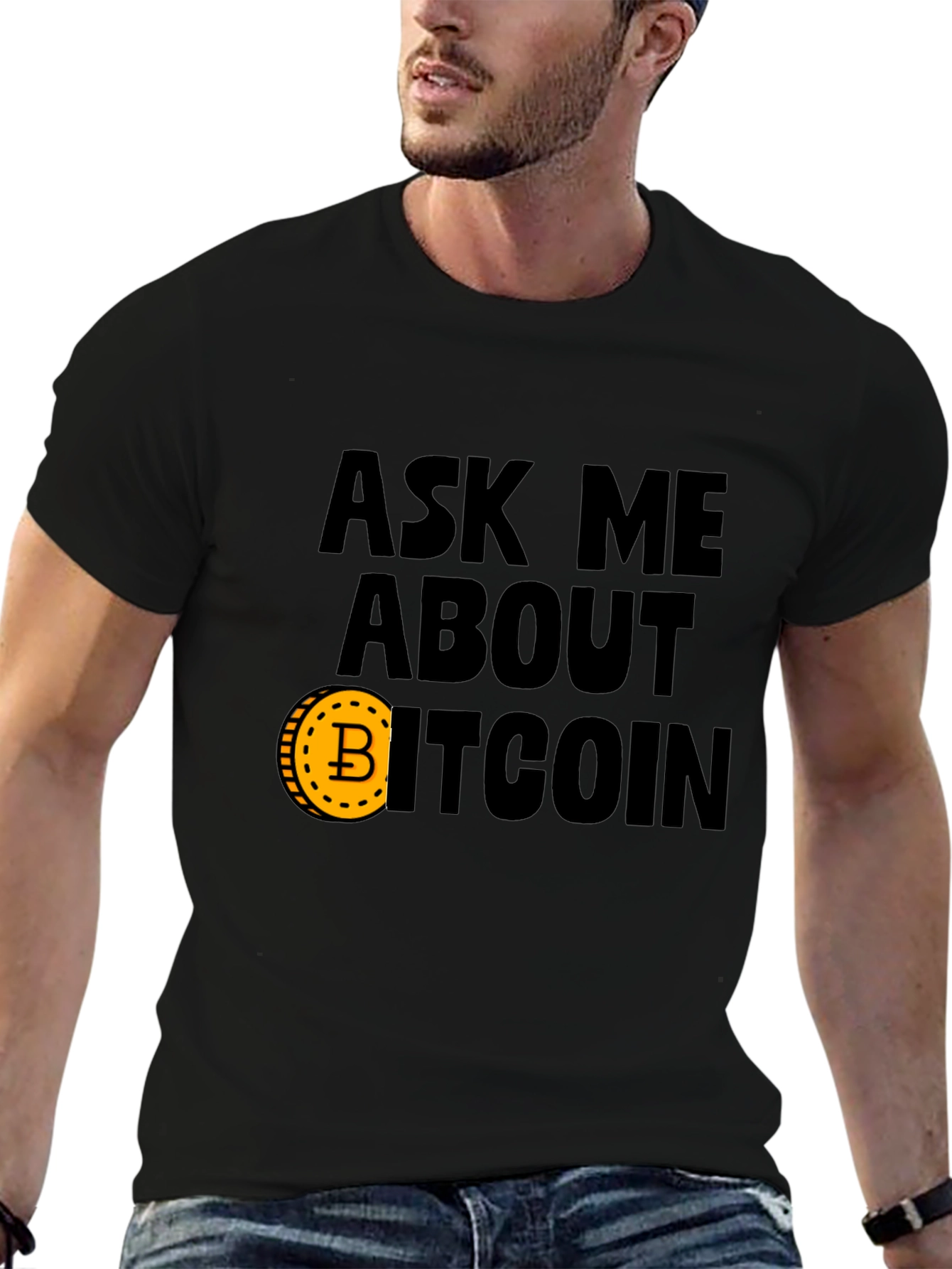 Ask Me About Bitcoin Graphic Tee
