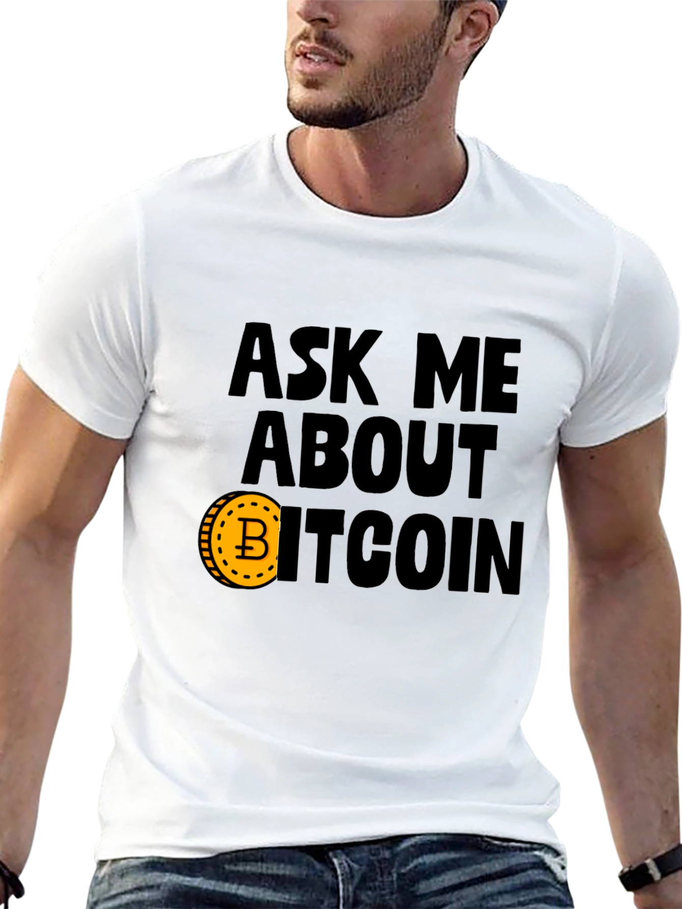Ask Me About Bitcoin Graphic Tee