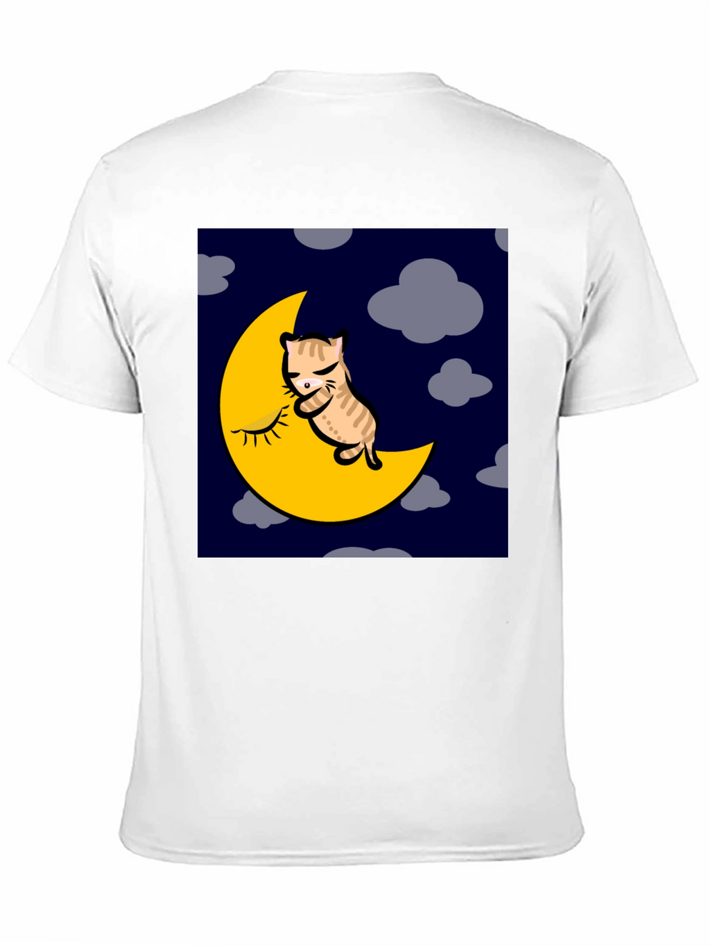 Cat Napping on Moon Graphic T-Shirt