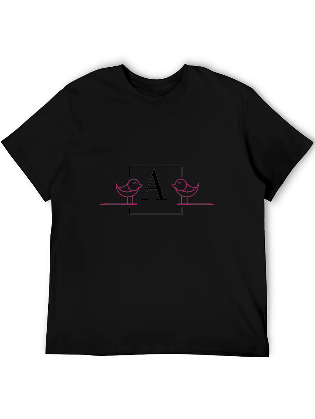 Pink Bird Initial T-Shirt - Unisex