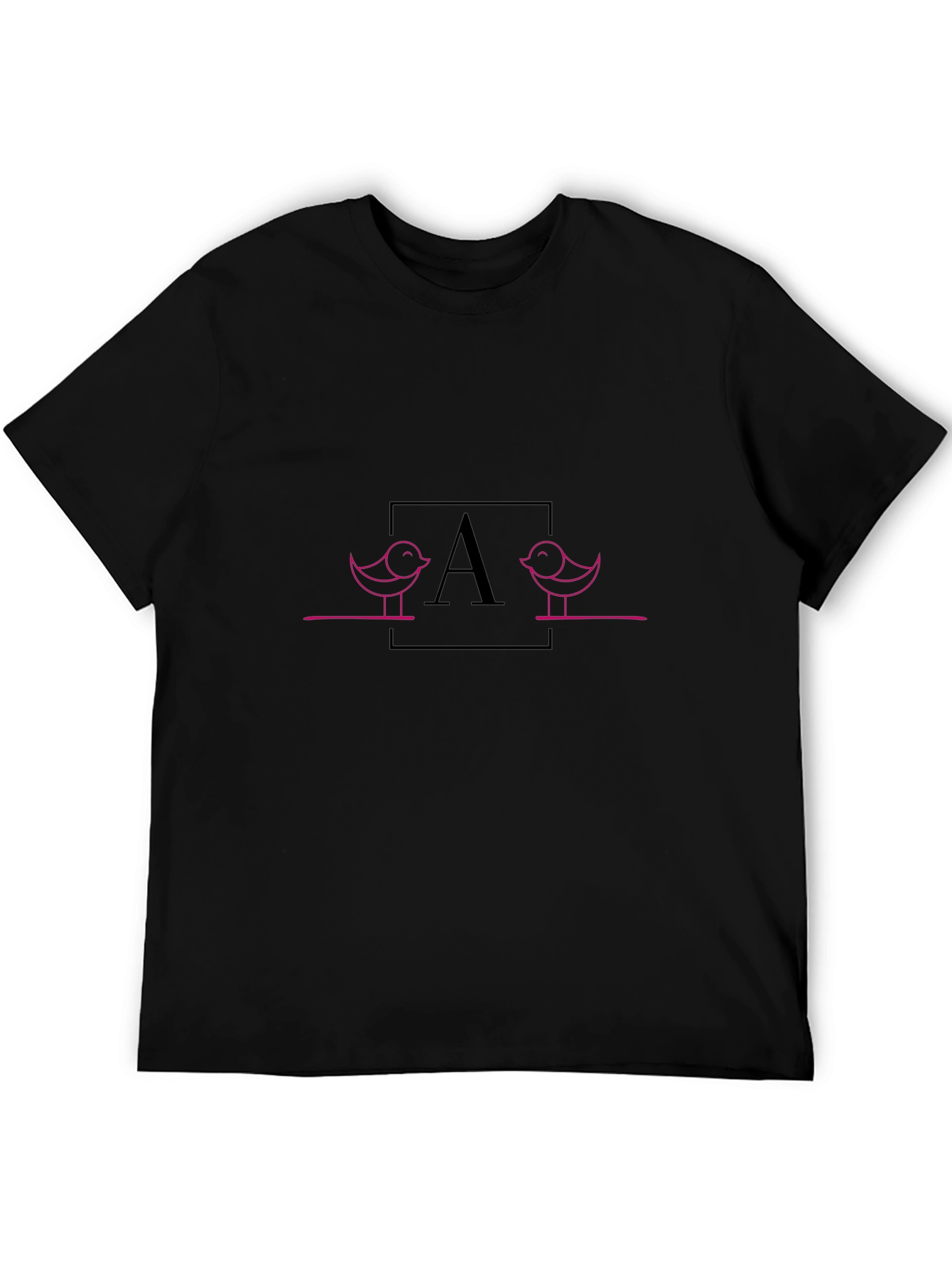 Pink Bird Initial T-Shirt - Unisex