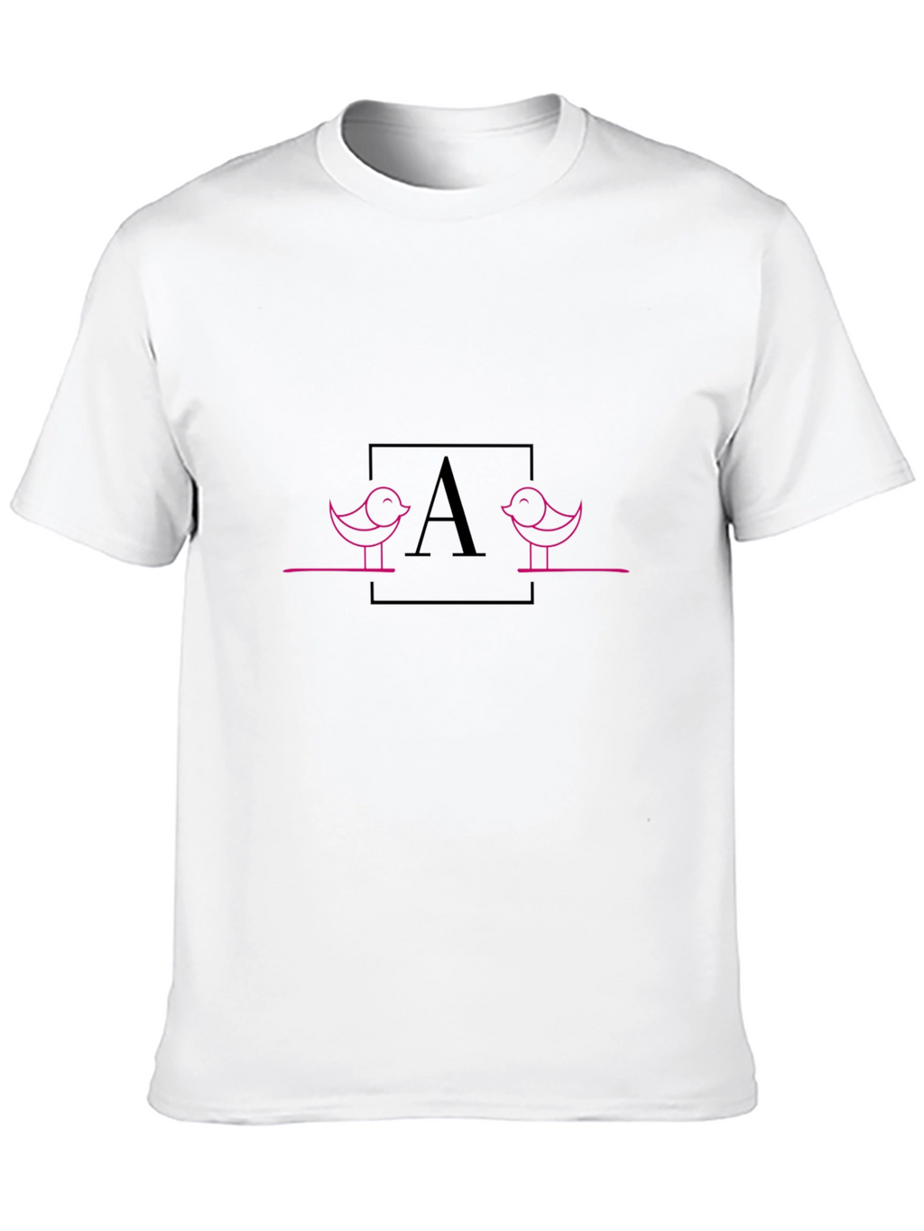 Pink Bird Initial T-Shirt - Unisex