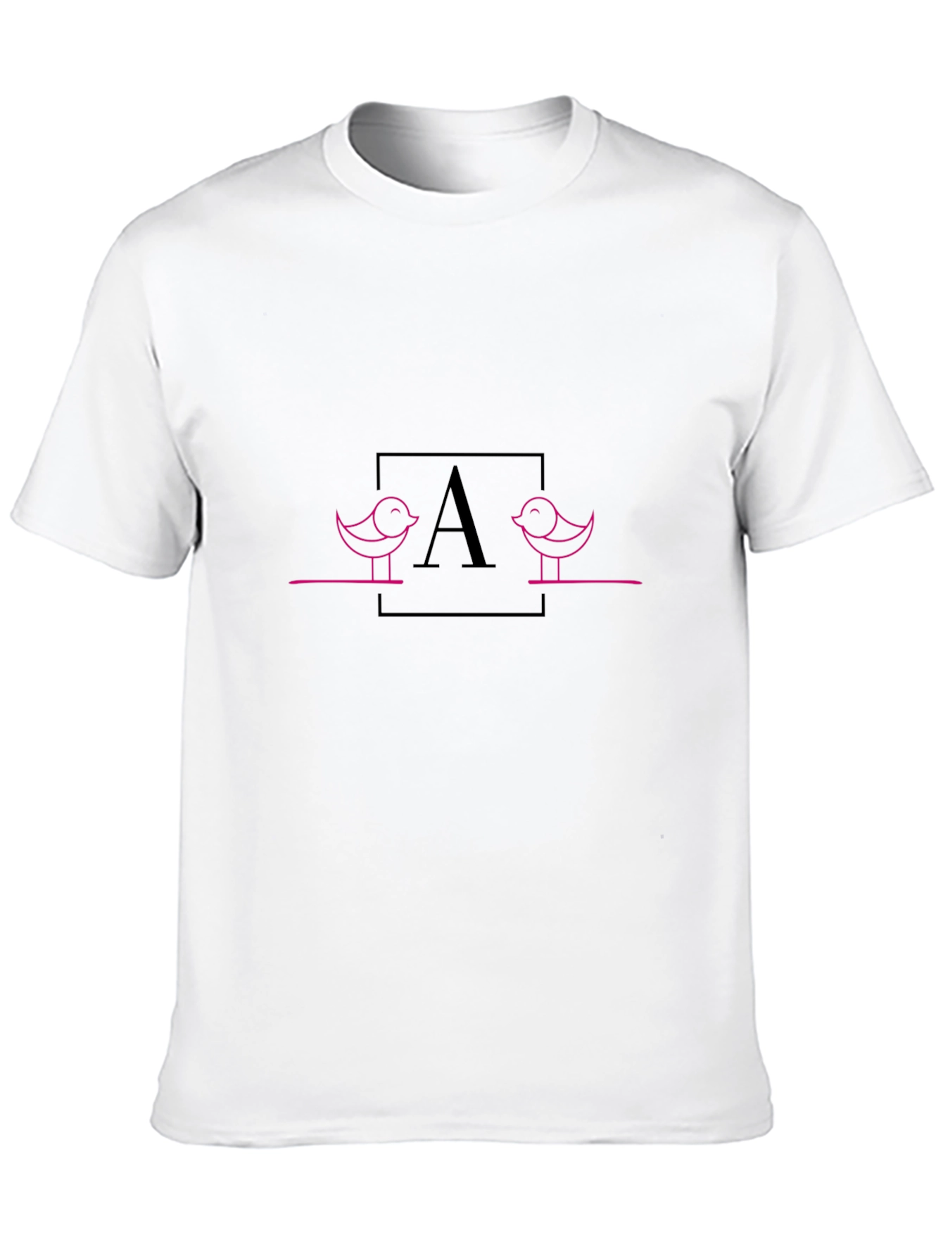 Pink Bird Initial T-Shirt - Unisex