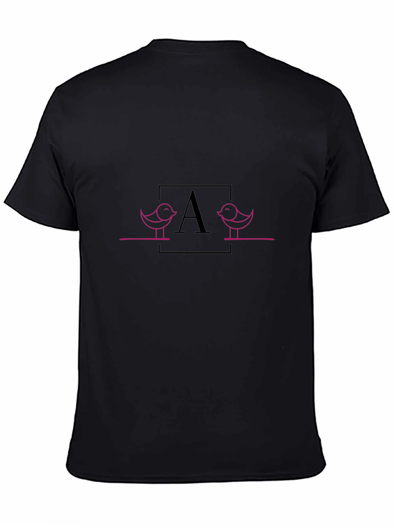 Pink Bird Initial T-Shirt - Unisex