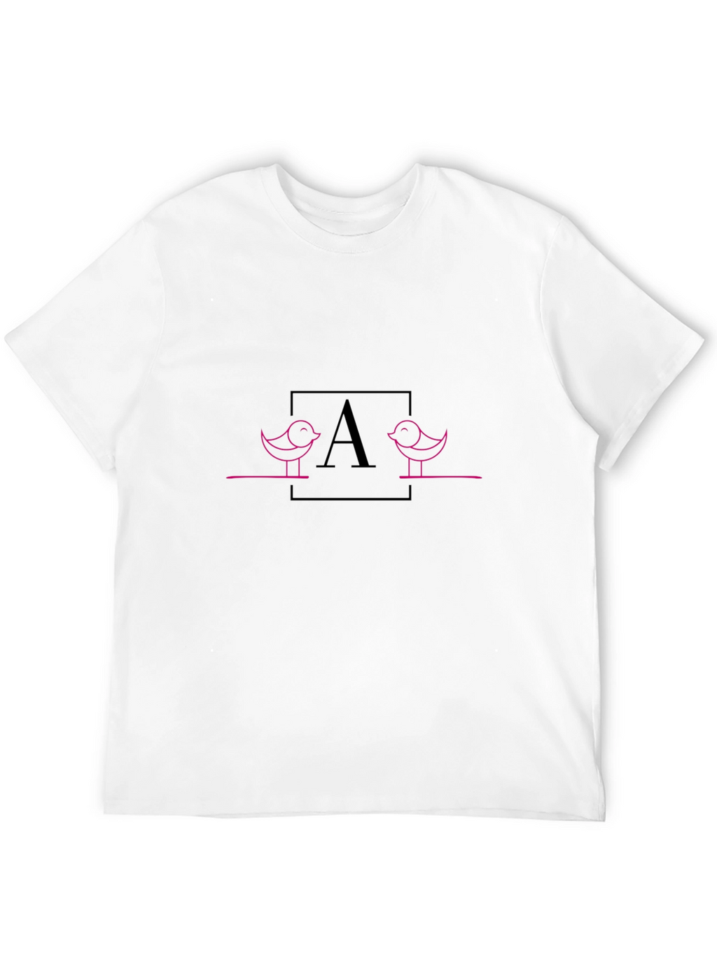 Pink Bird Initial T-Shirt - Unisex
