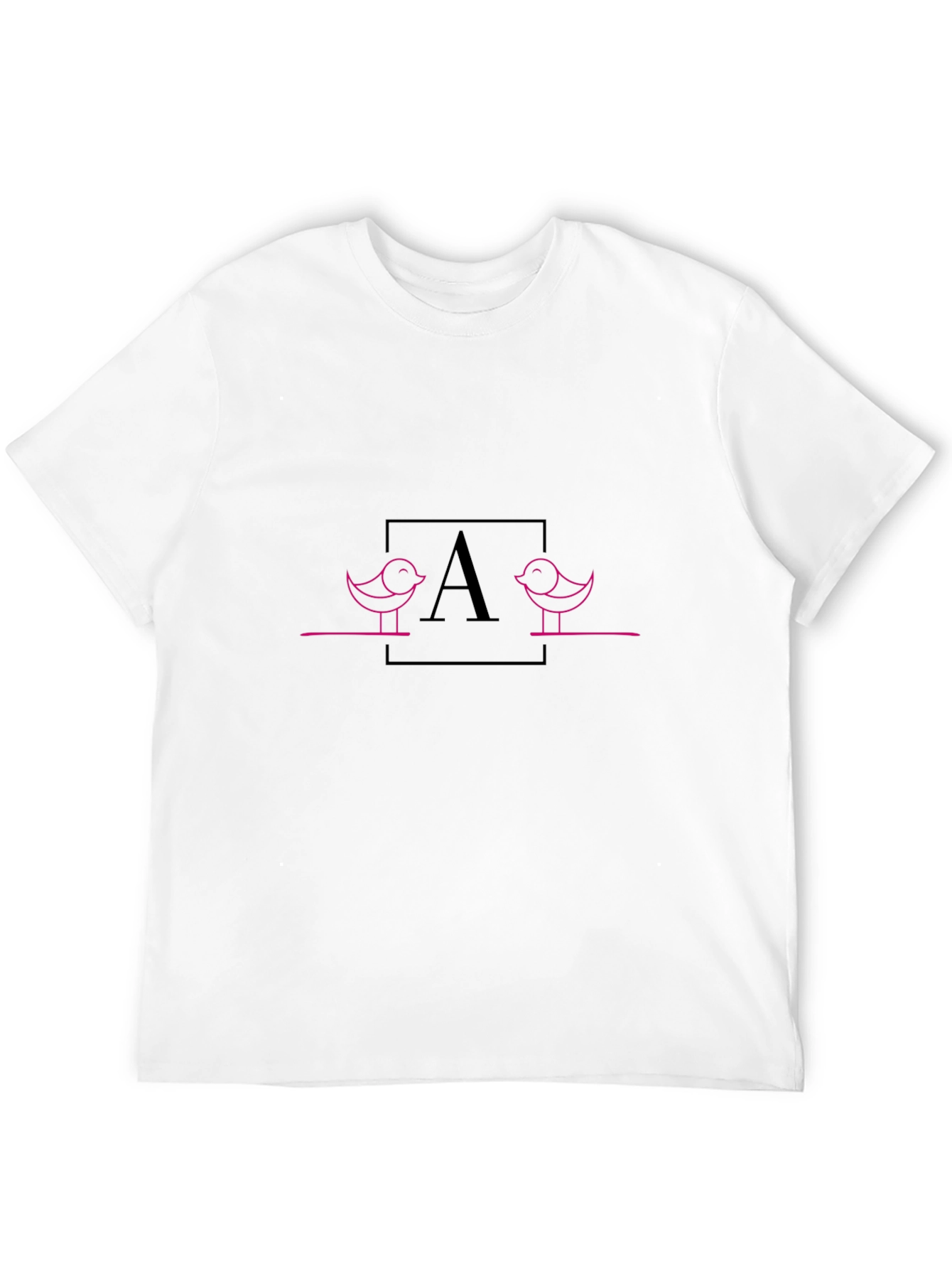 Pink Bird Initial T-Shirt - Unisex