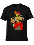 Alien DJ Graphic T-Shirt - Black Cotton Tee