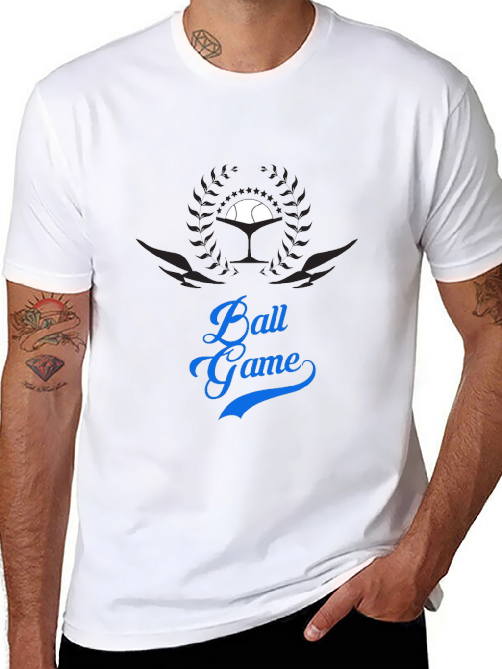 Ball Game Graphic T-Shirt - Mens Stylish Tee