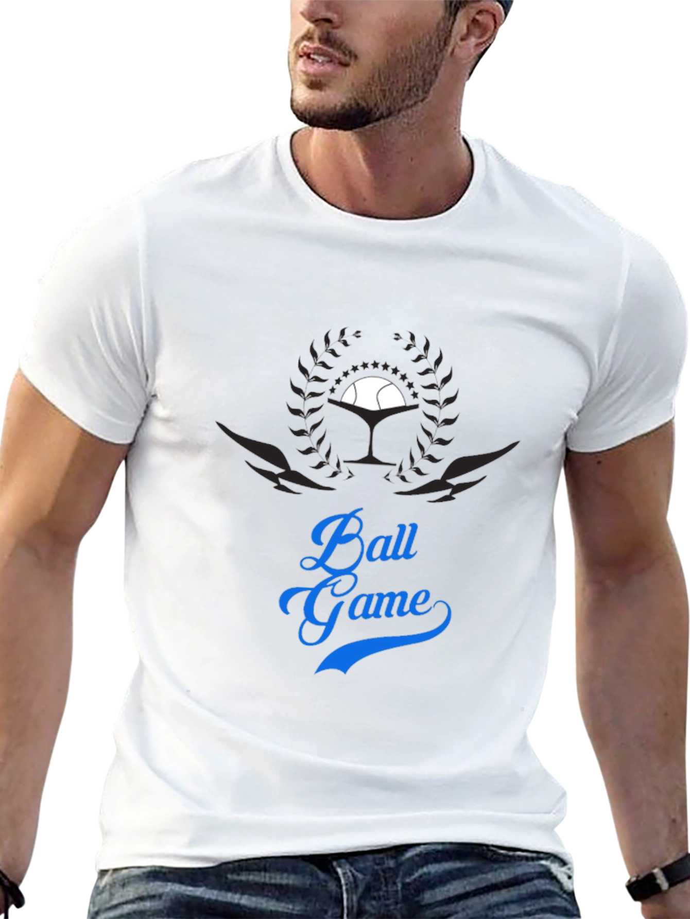 Ball Game Graphic T-Shirt - Mens Stylish Tee