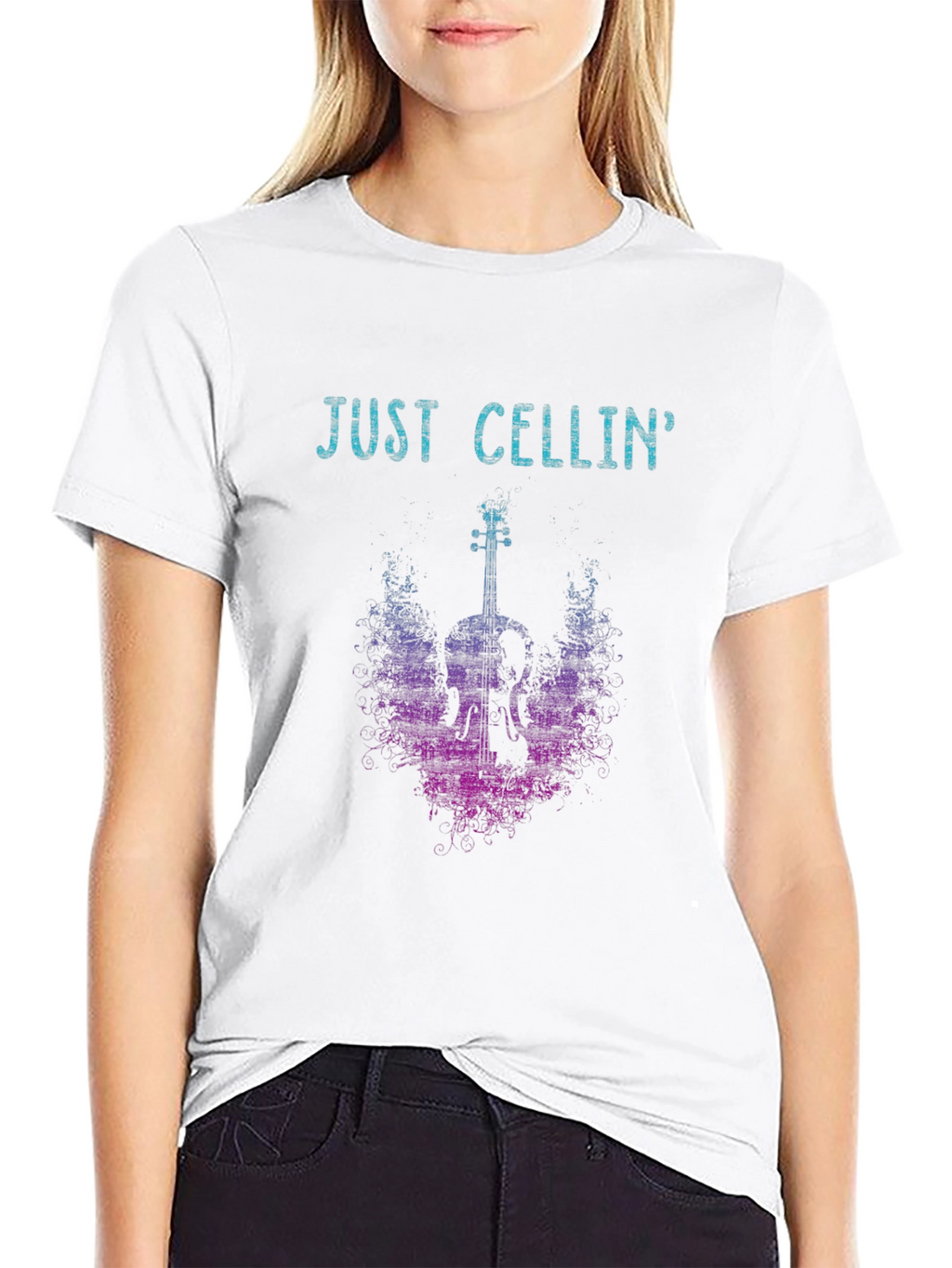 Just Cellin Graphic Print Black T-Shirt