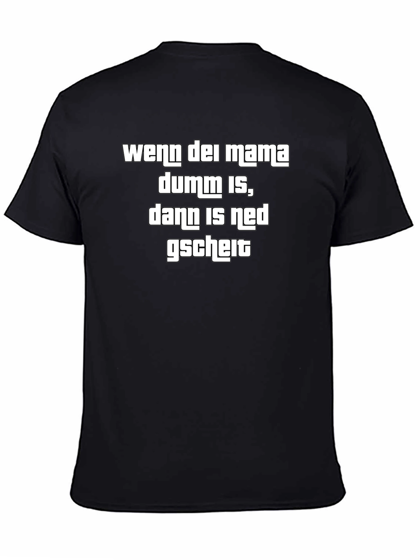 Funny German Slogan Black T-Shirt