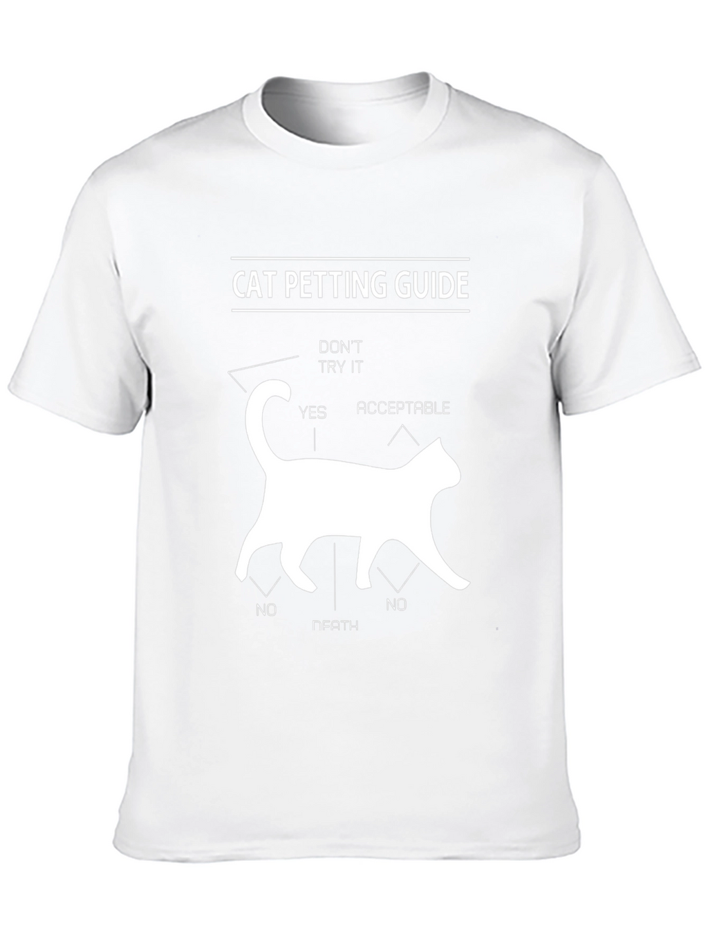 Cat Petting Guide T-Shirt - Funny Cat Lover Tee