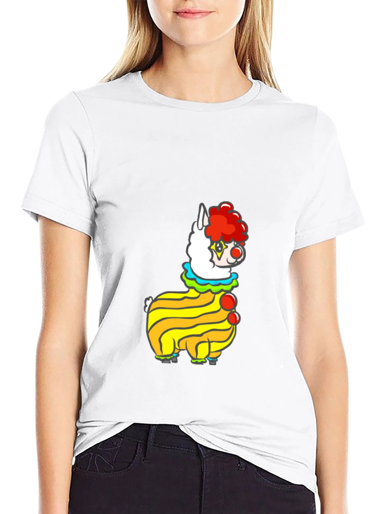 Clown Alpaca Black T-Shirt