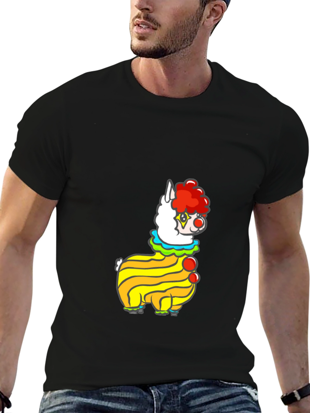 Clown Alpaca Black T-Shirt