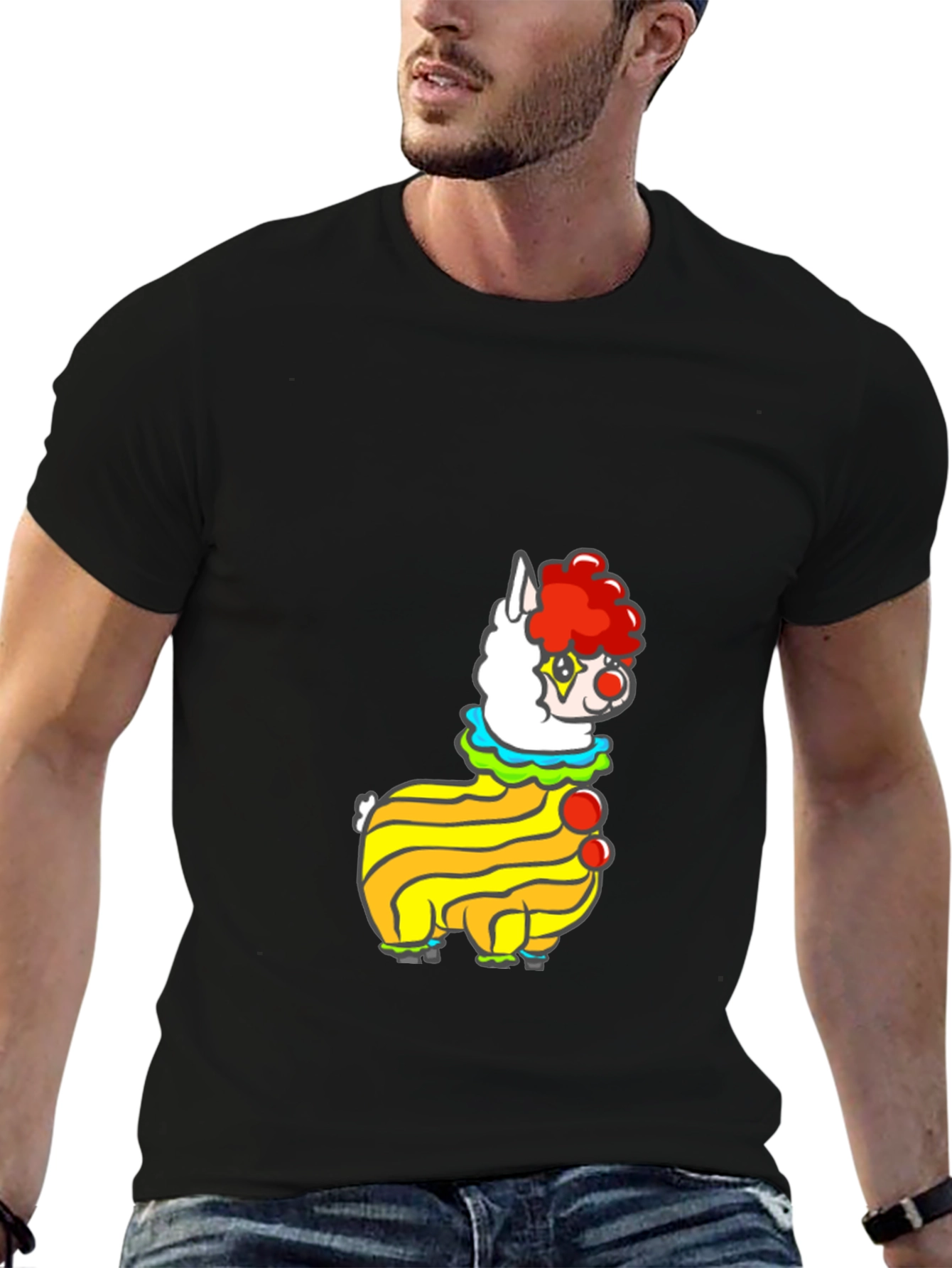 Clown Alpaca Black T-Shirt