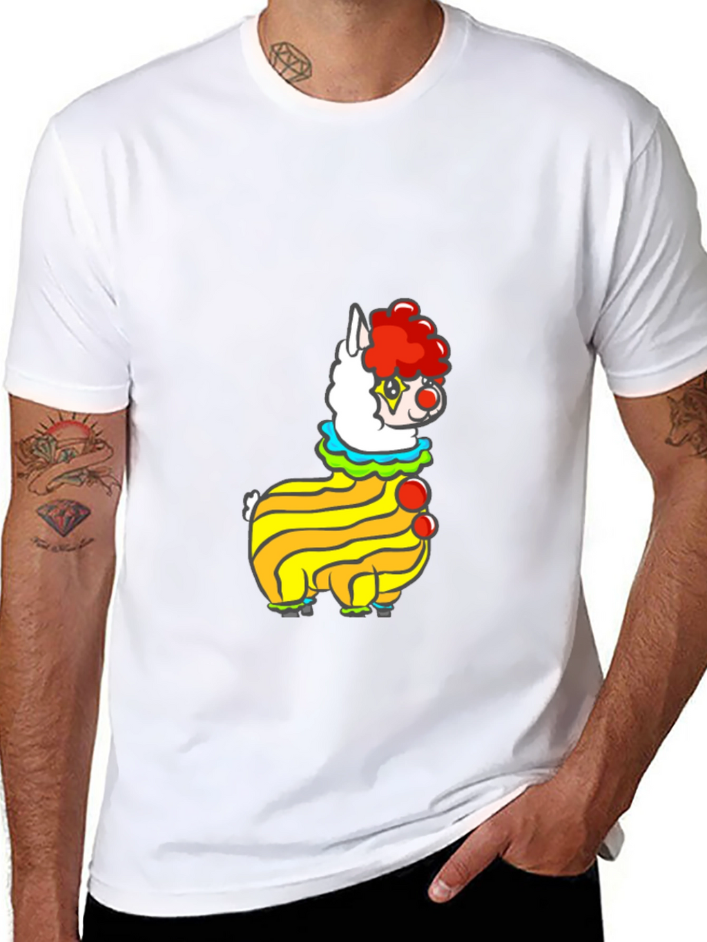 Clown Alpaca Black T-Shirt