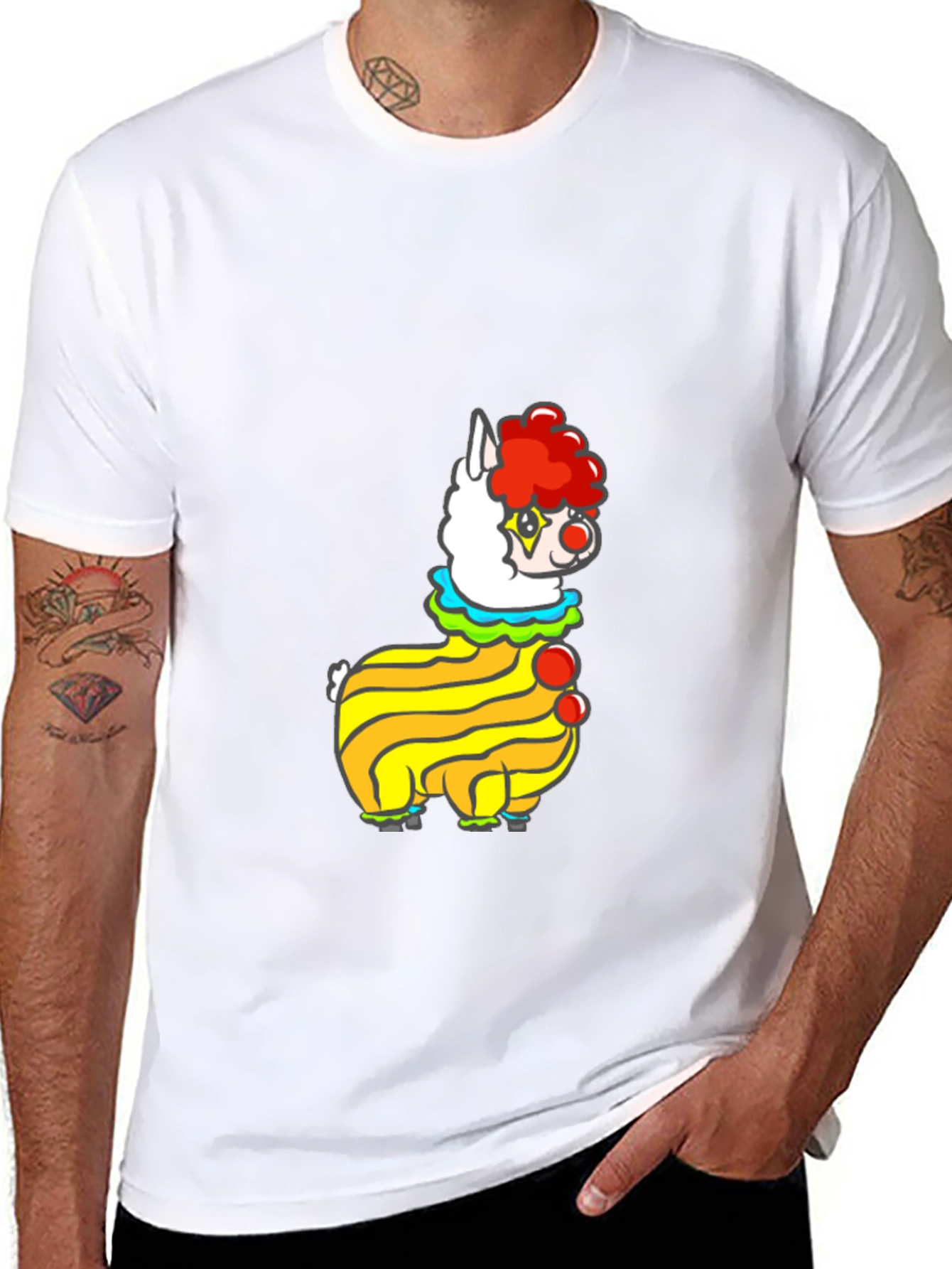 Clown Alpaca Black T-Shirt