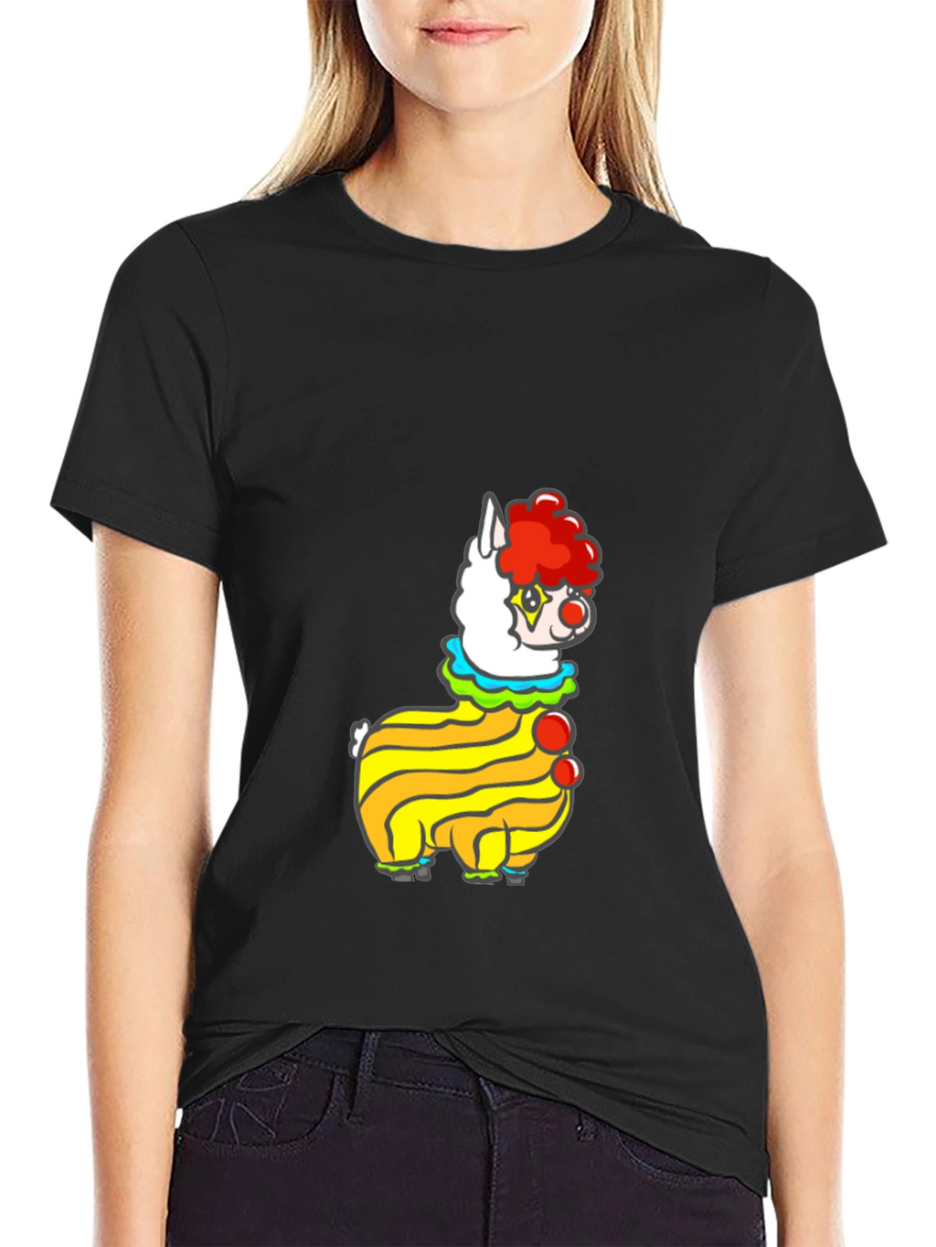 Clown Alpaca Black T-Shirt