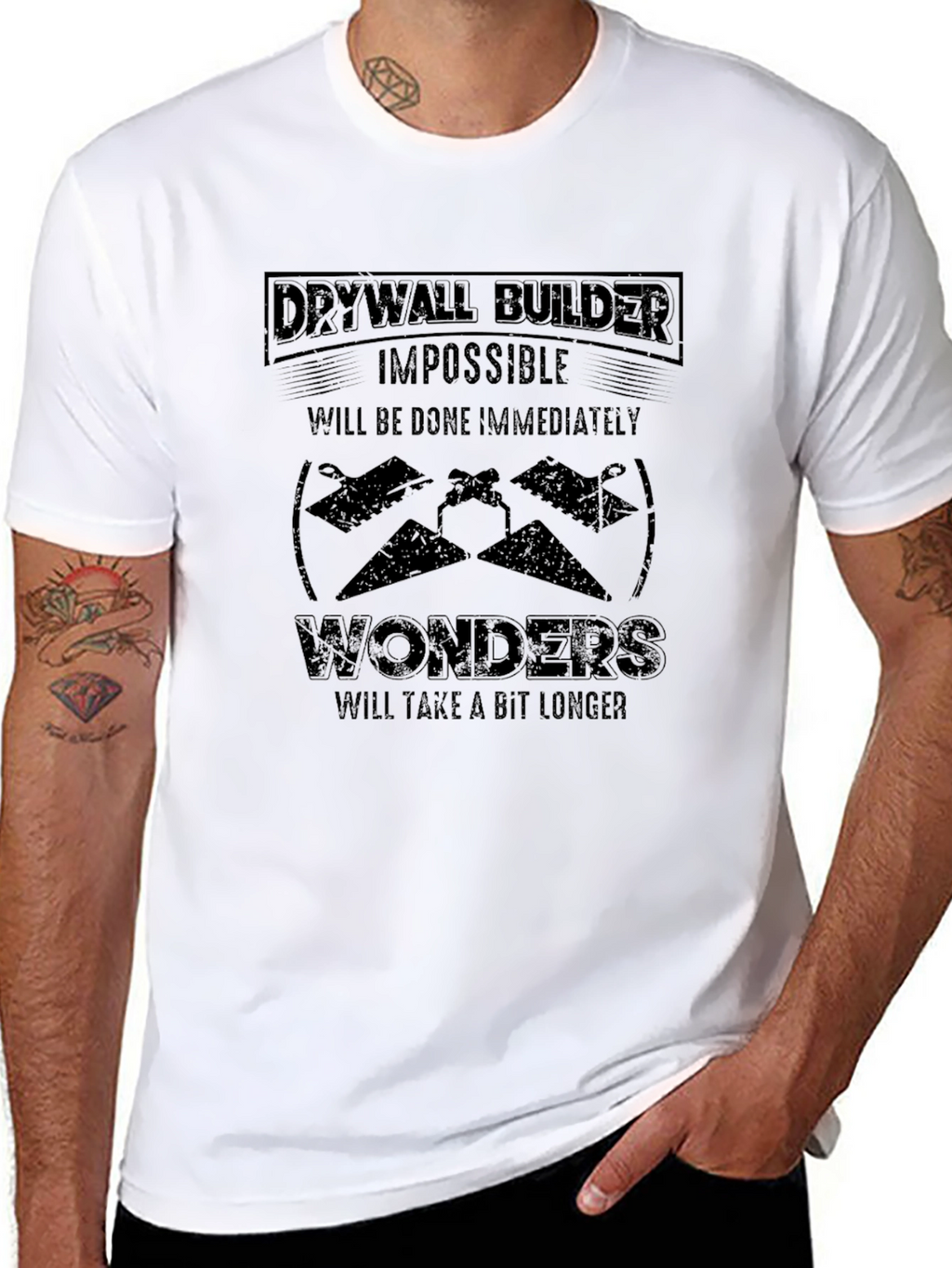 Drywall Builder Funny T-Shirt - Impossible Wonders
