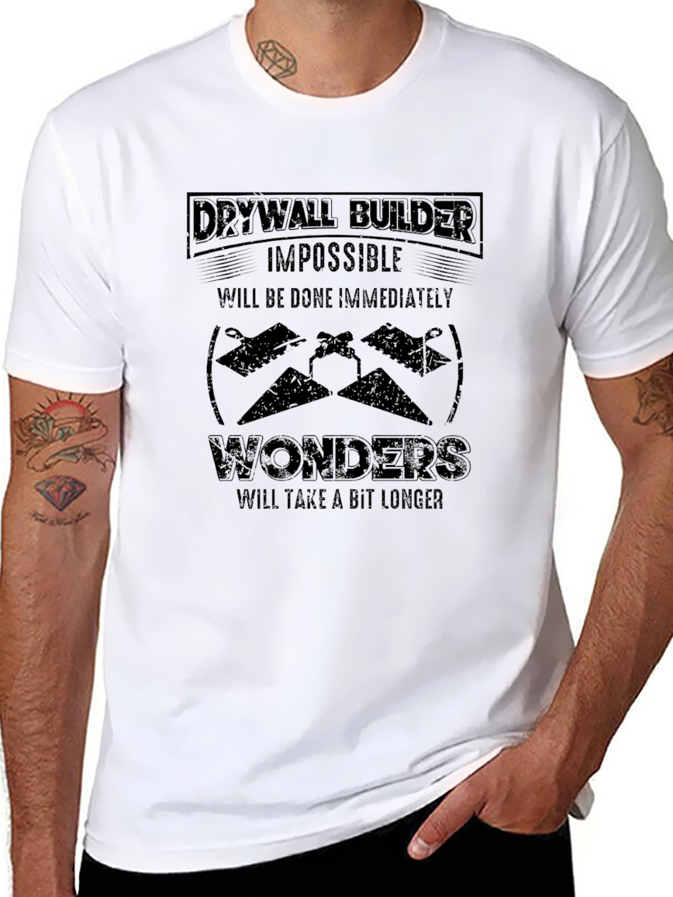 Drywall Builder Funny T-Shirt - Impossible Wonders