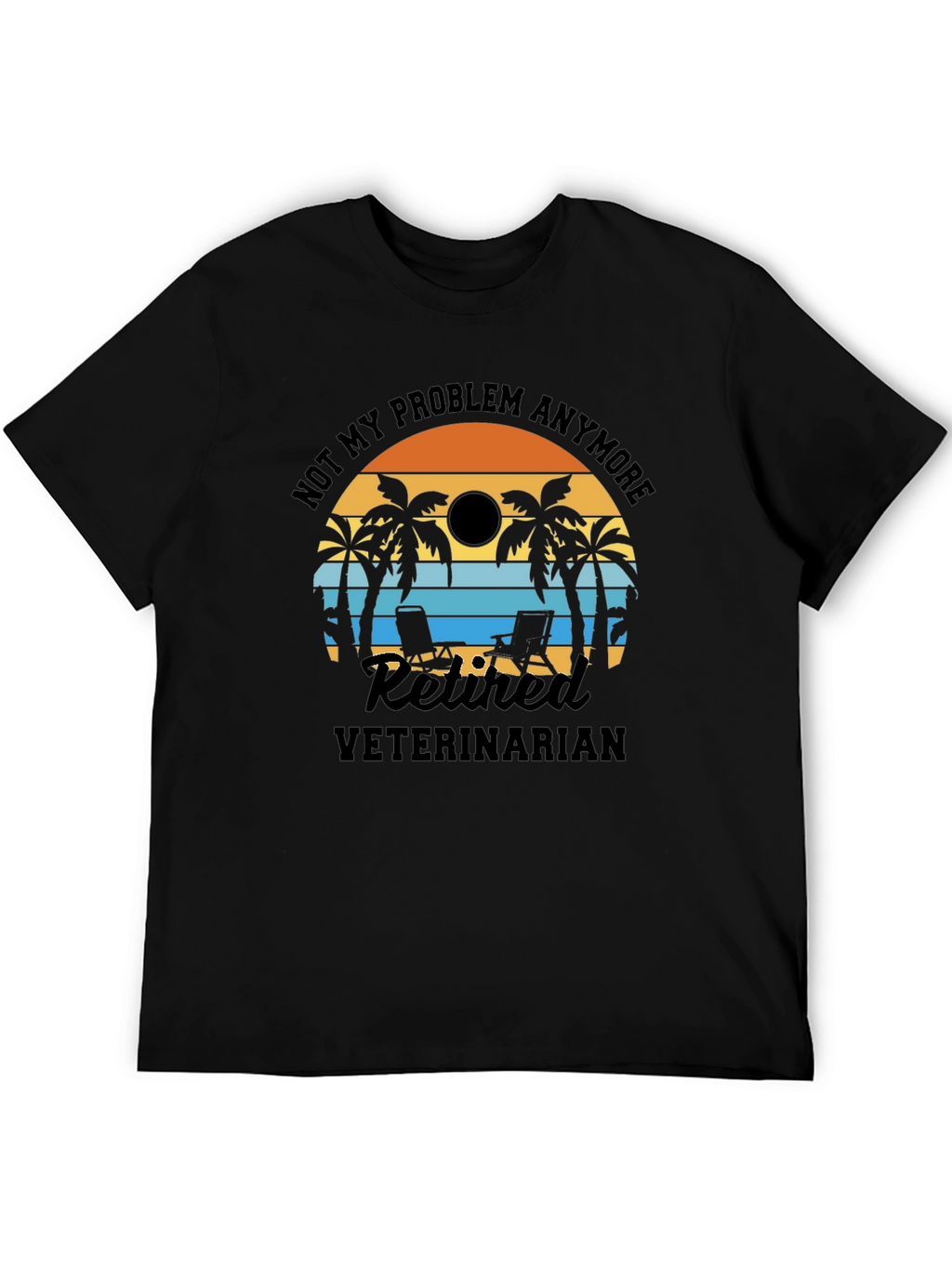 Retired Veterinarian Beach T-Shirt