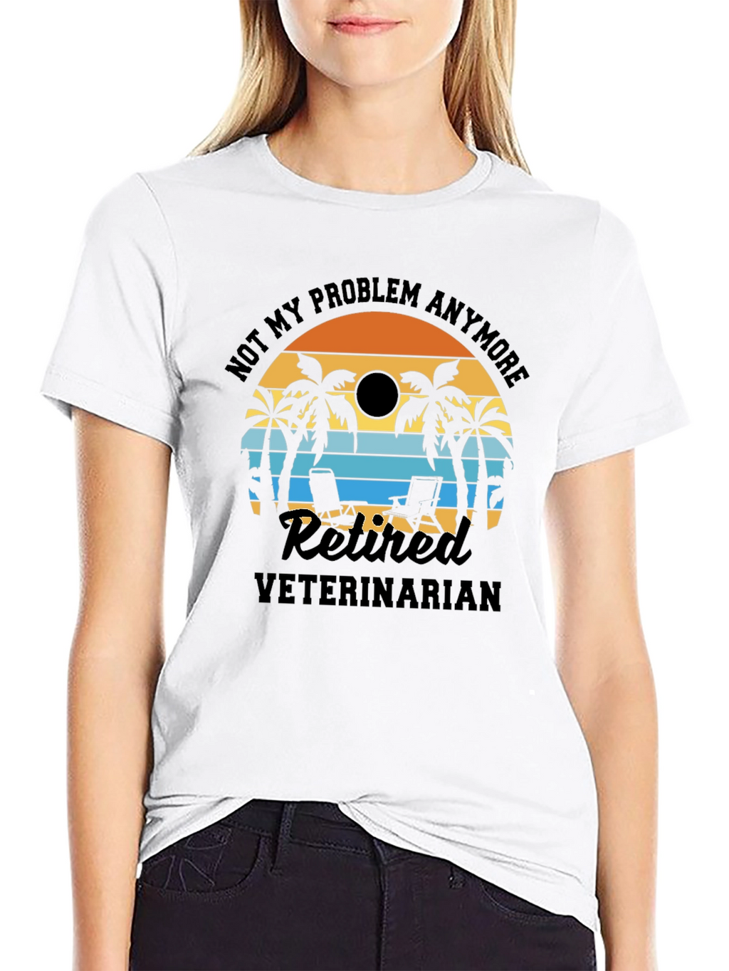 Retired Veterinarian Beach T-Shirt