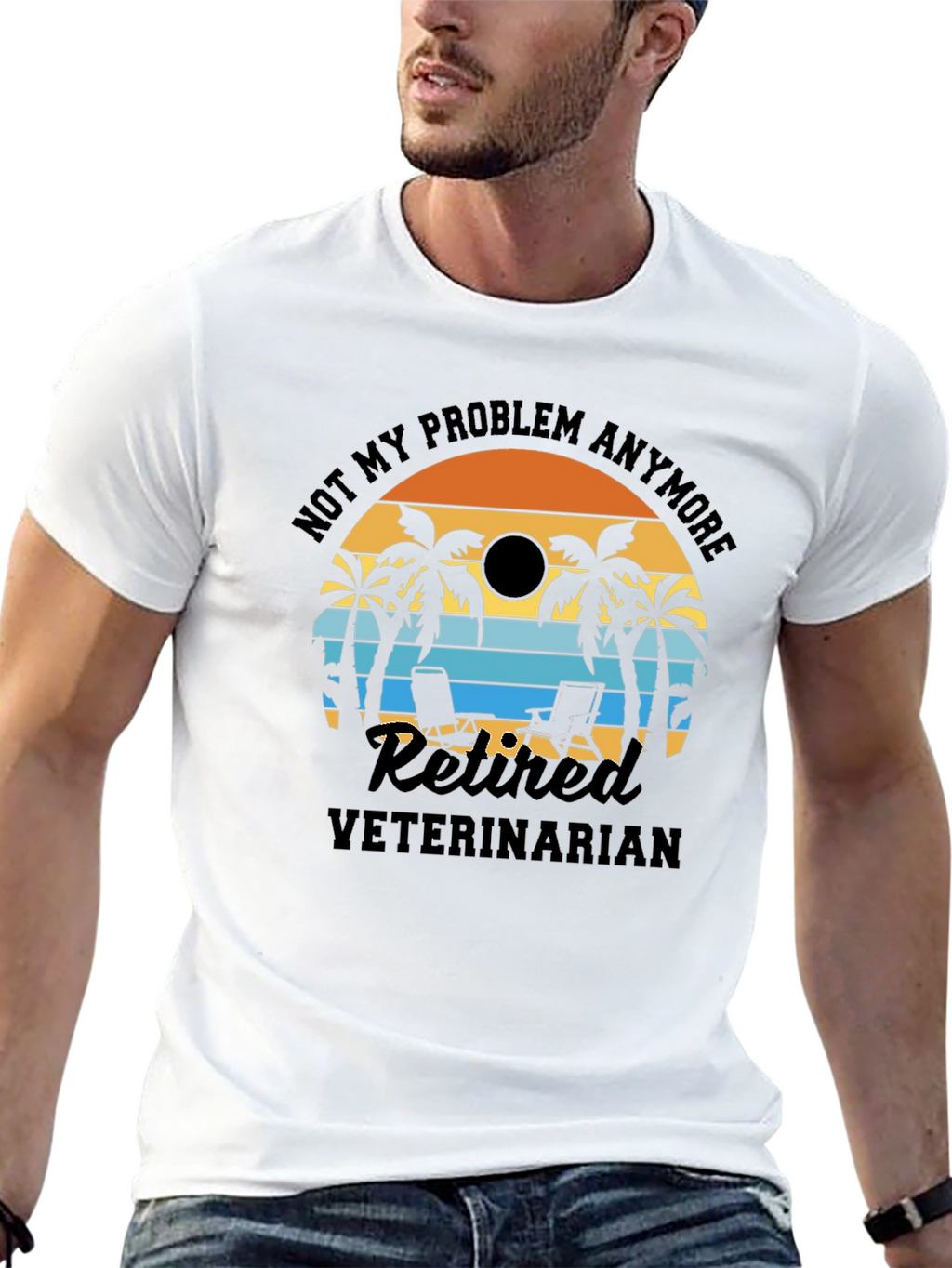 Retired Veterinarian Beach T-Shirt