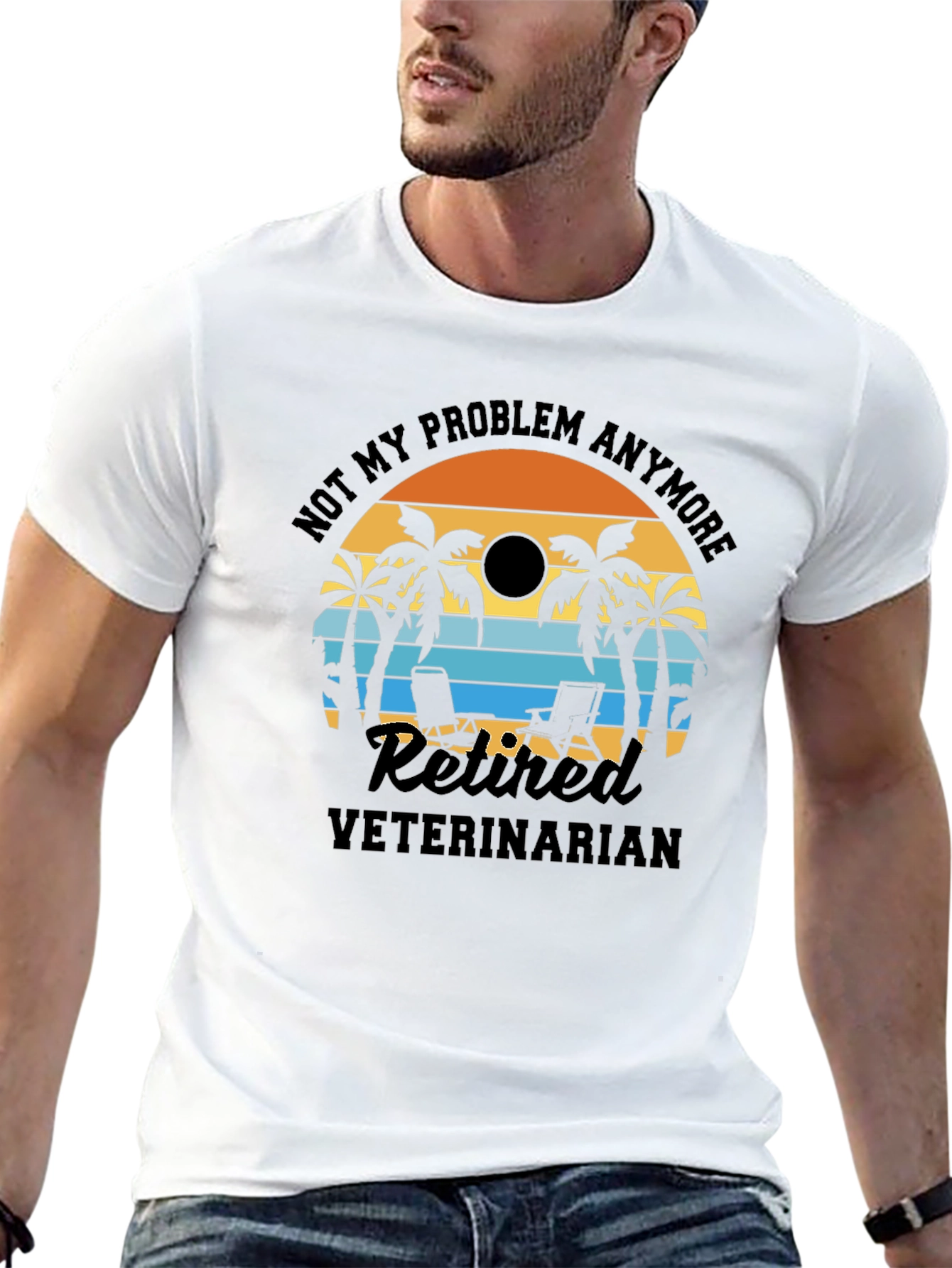 Retired Veterinarian Beach T-Shirt