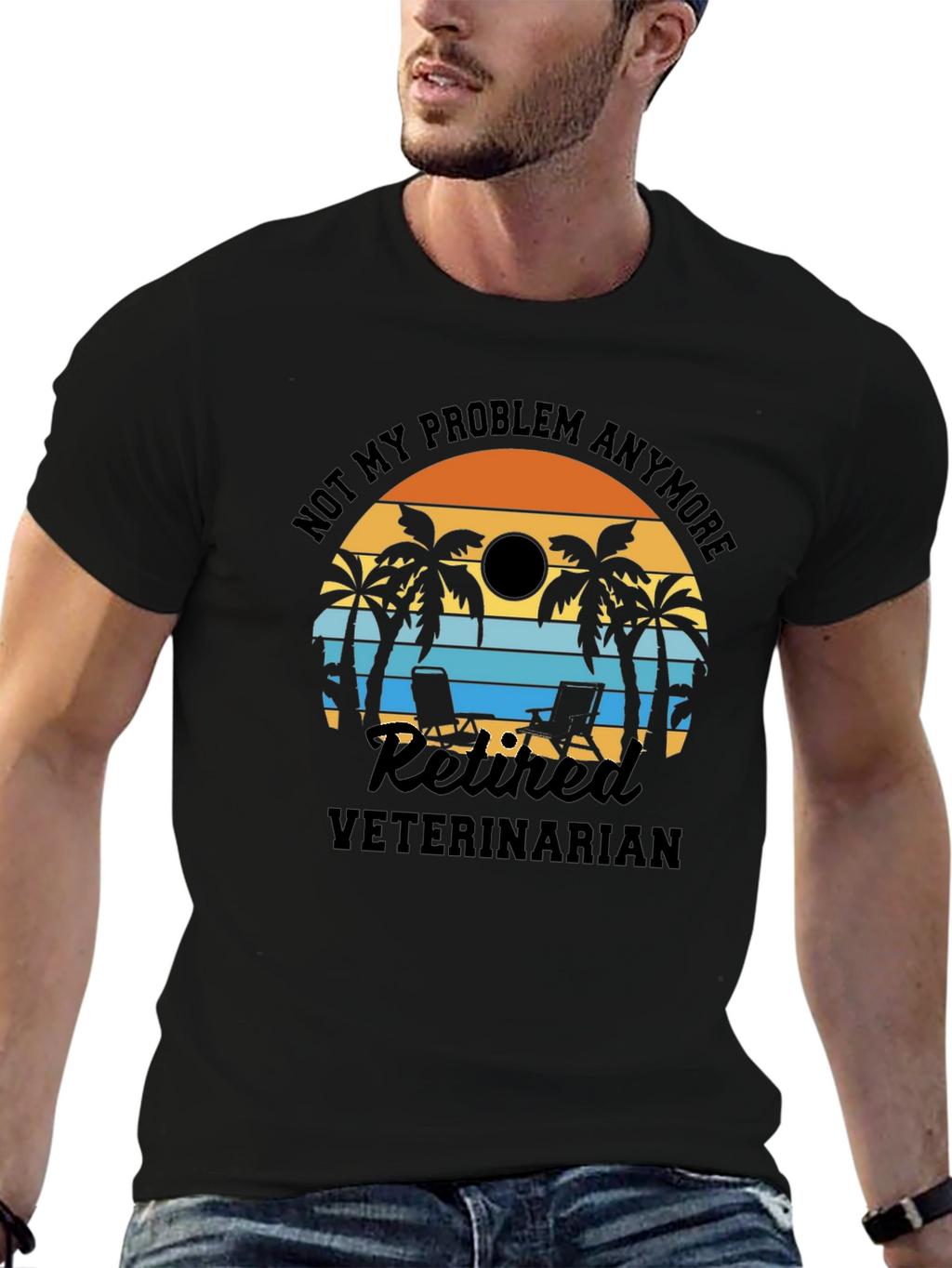 Retired Veterinarian Beach T-Shirt