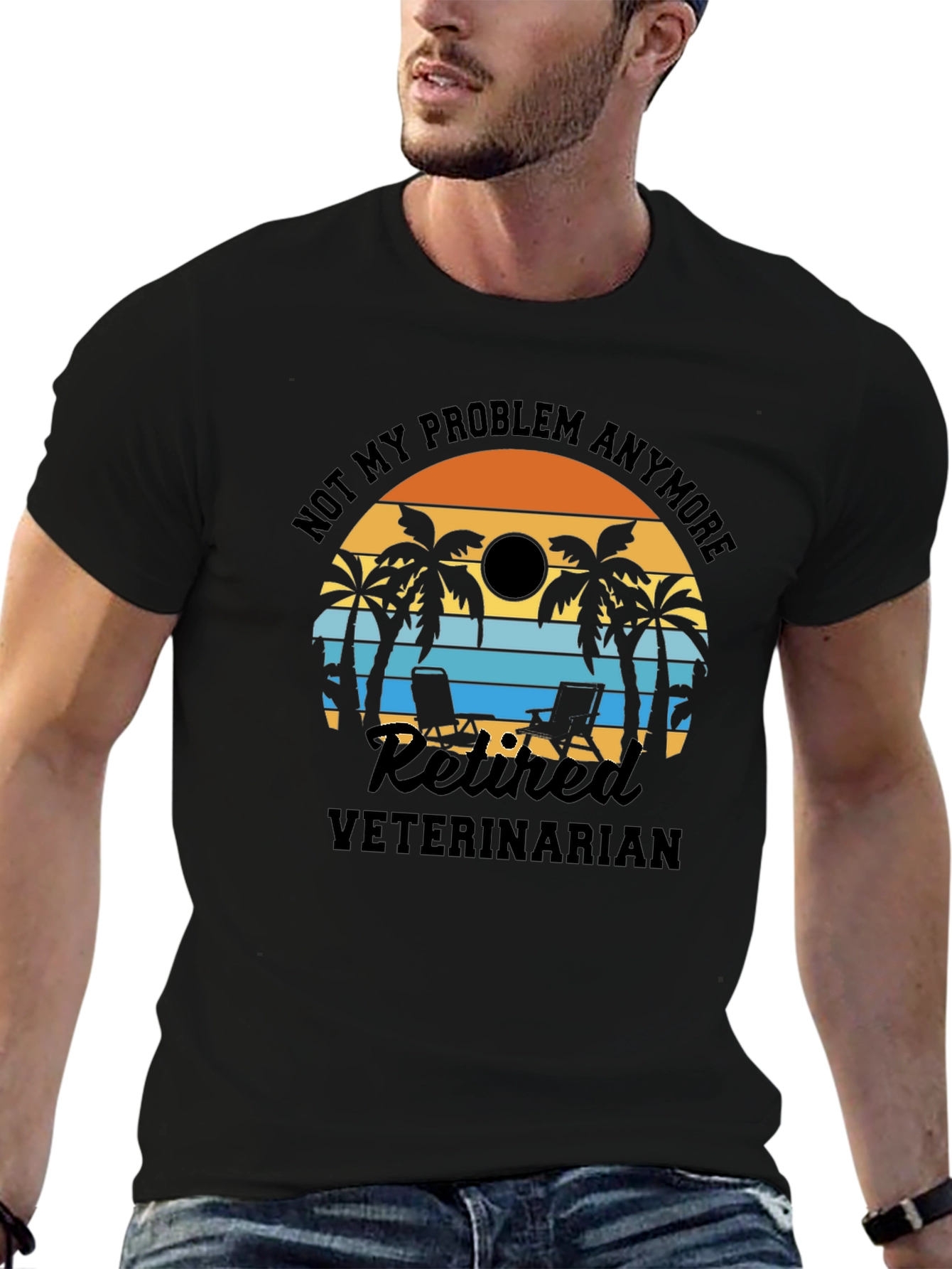 Retired Veterinarian Beach T-Shirt