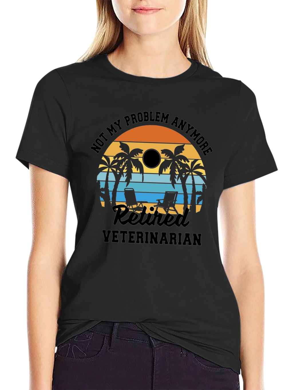 Retired Veterinarian Beach T-Shirt