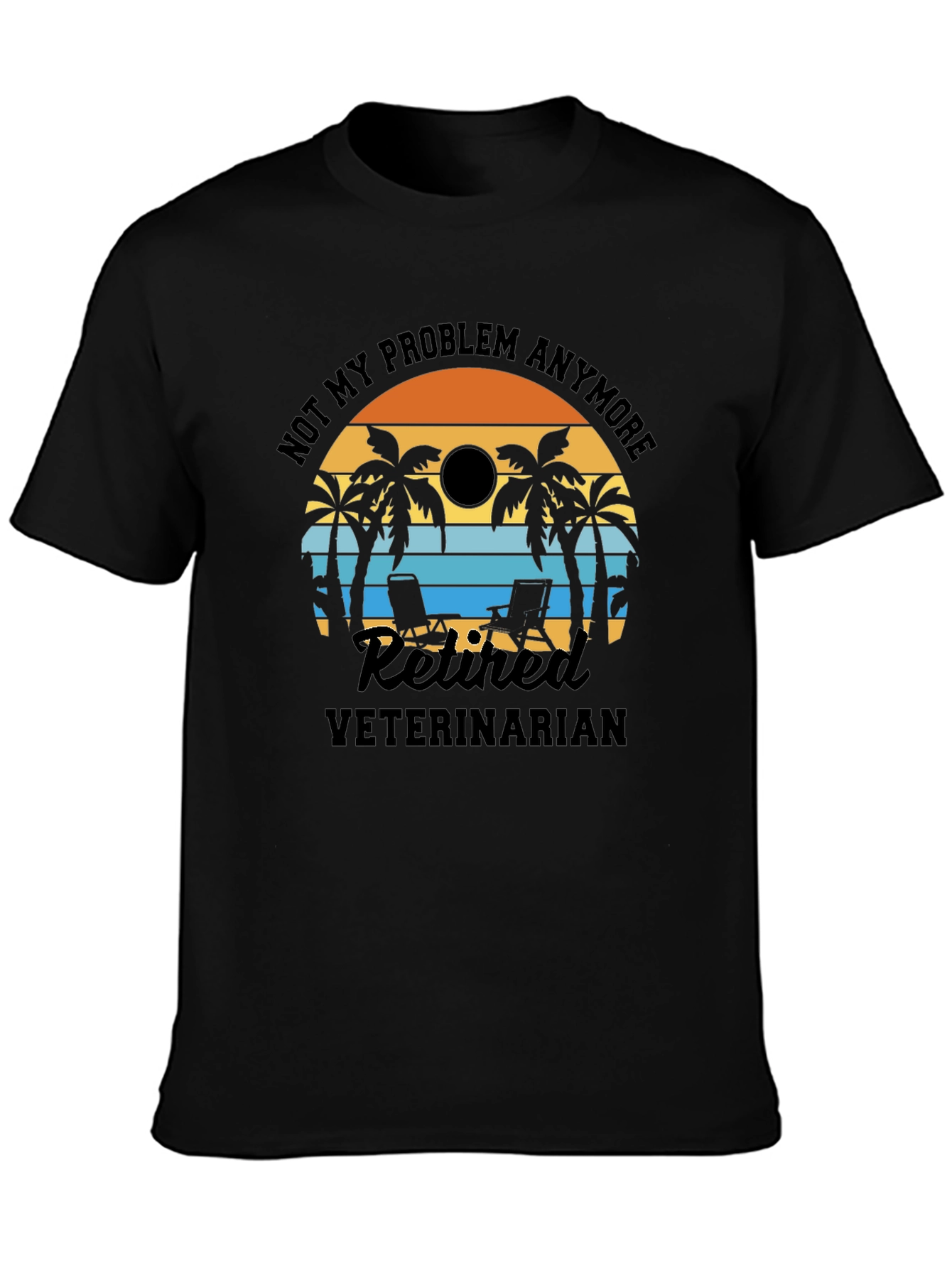 Retired Veterinarian Beach T-Shirt