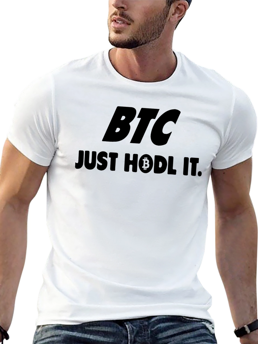 BTC Just HODL It. Black T-Shirt
