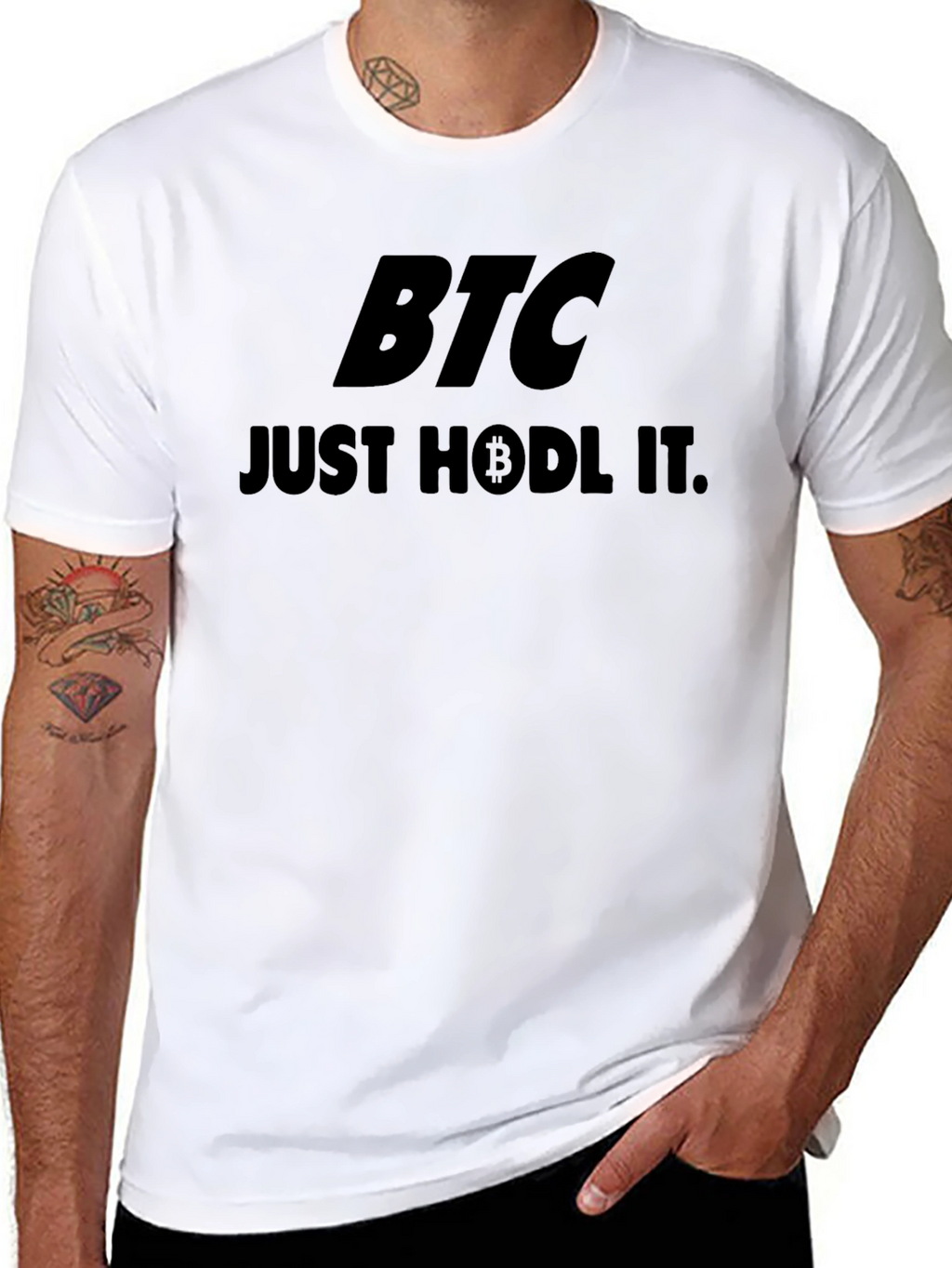 BTC Just HODL It. Black T-Shirt