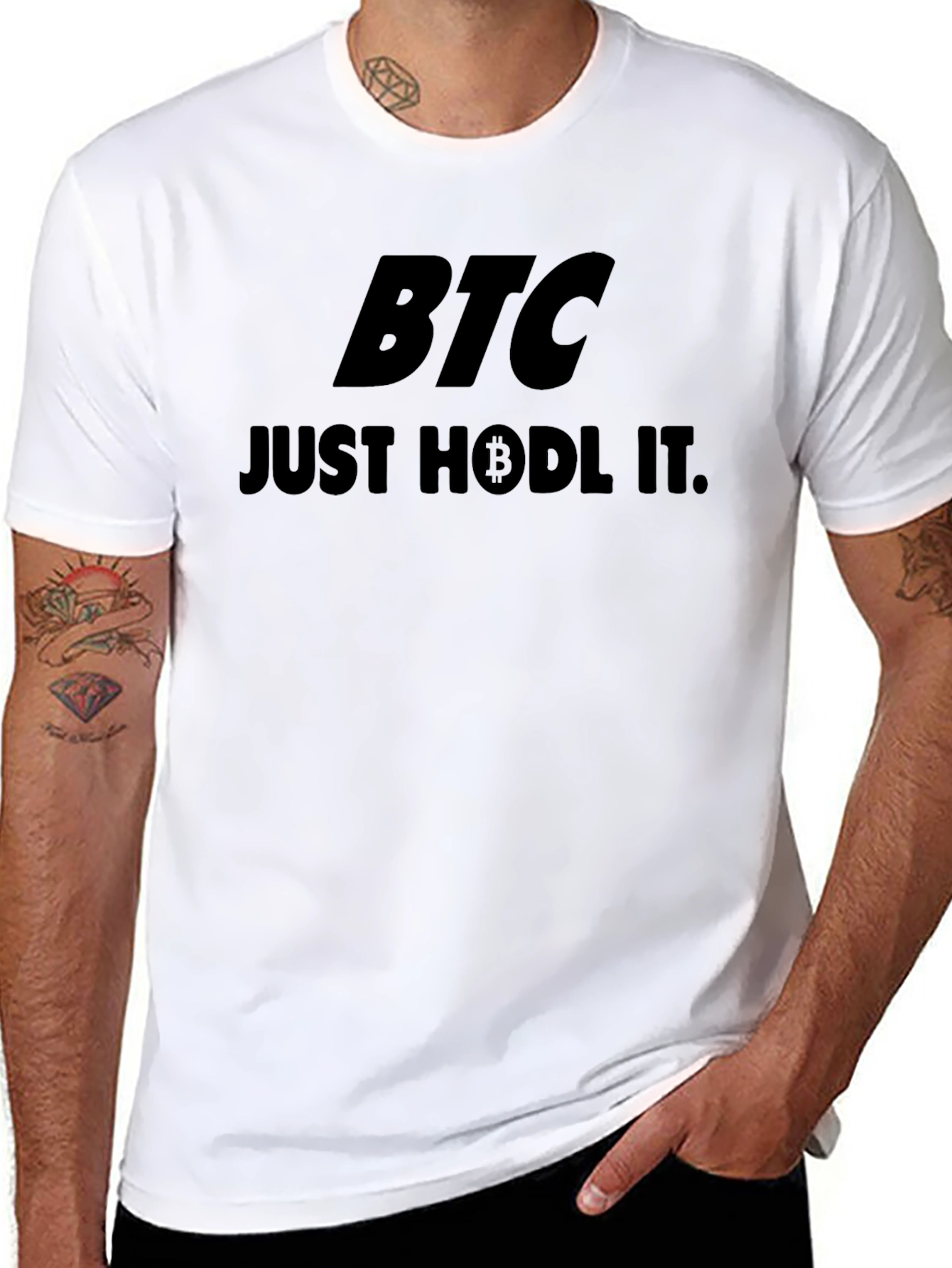 BTC Just HODL It. Black T-Shirt