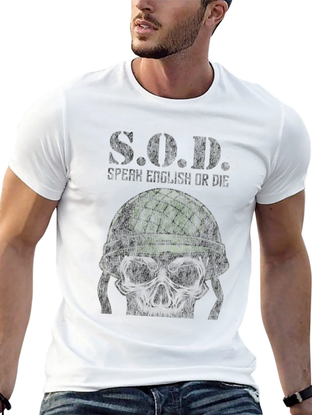 Skull Soldier Graphic T-Shirt