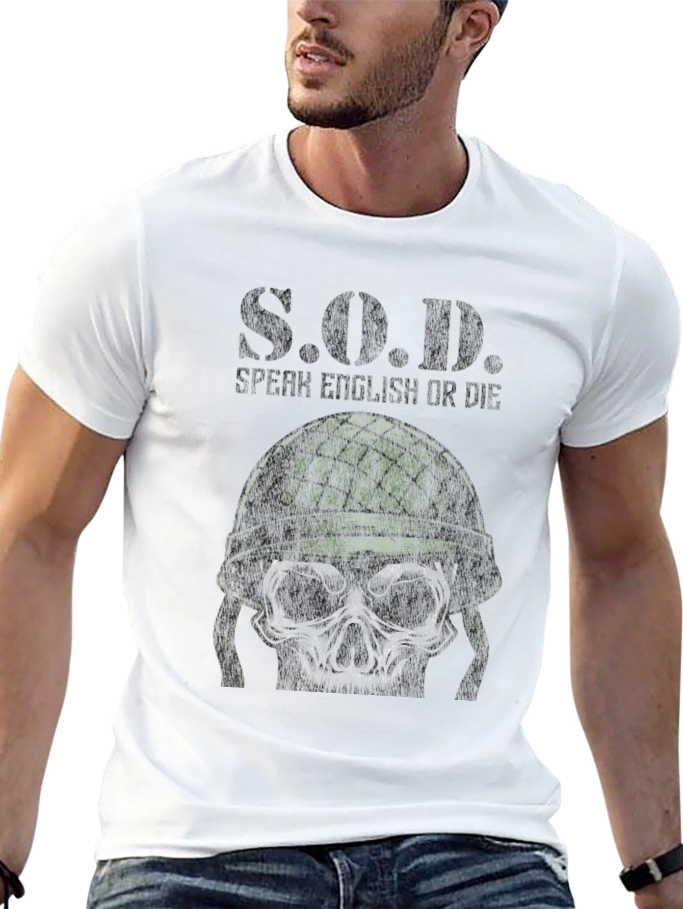 Skull Soldier Graphic T-Shirt