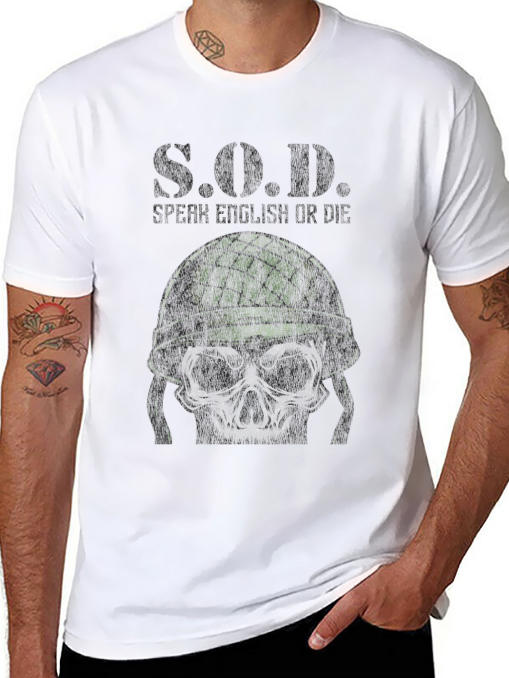 Skull Soldier Graphic T-Shirt