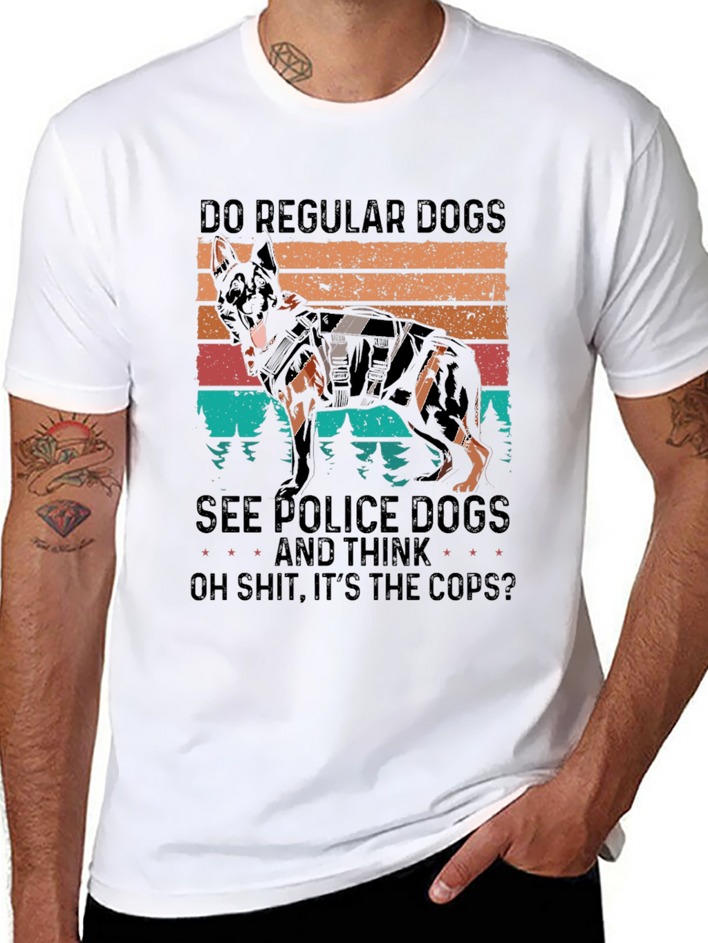 Police Dog T-Shirt Funny K9 Cop Apparel